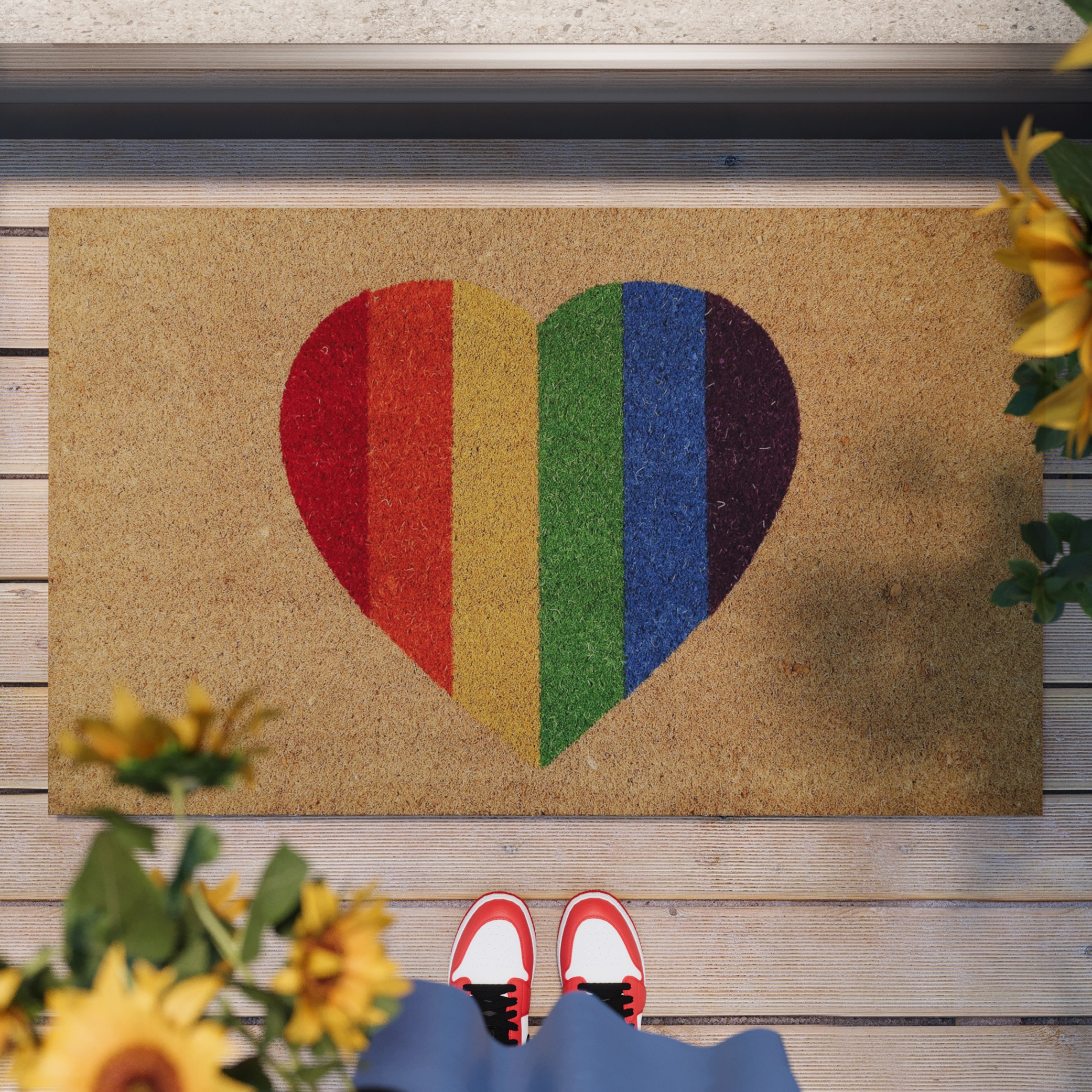 Wecon home Fußmatte »Home Is Where Your Heart Is«, rechteckig, 18 mm Höhe, rutschfest, robust, innen, Außenbereiche überdacht, schwer
