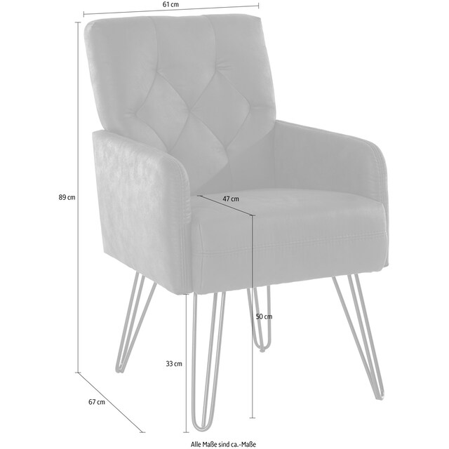 sofa 61 cm auf exxpo Sessel Rechnung fashion »Doppio«, Breite - bestellen