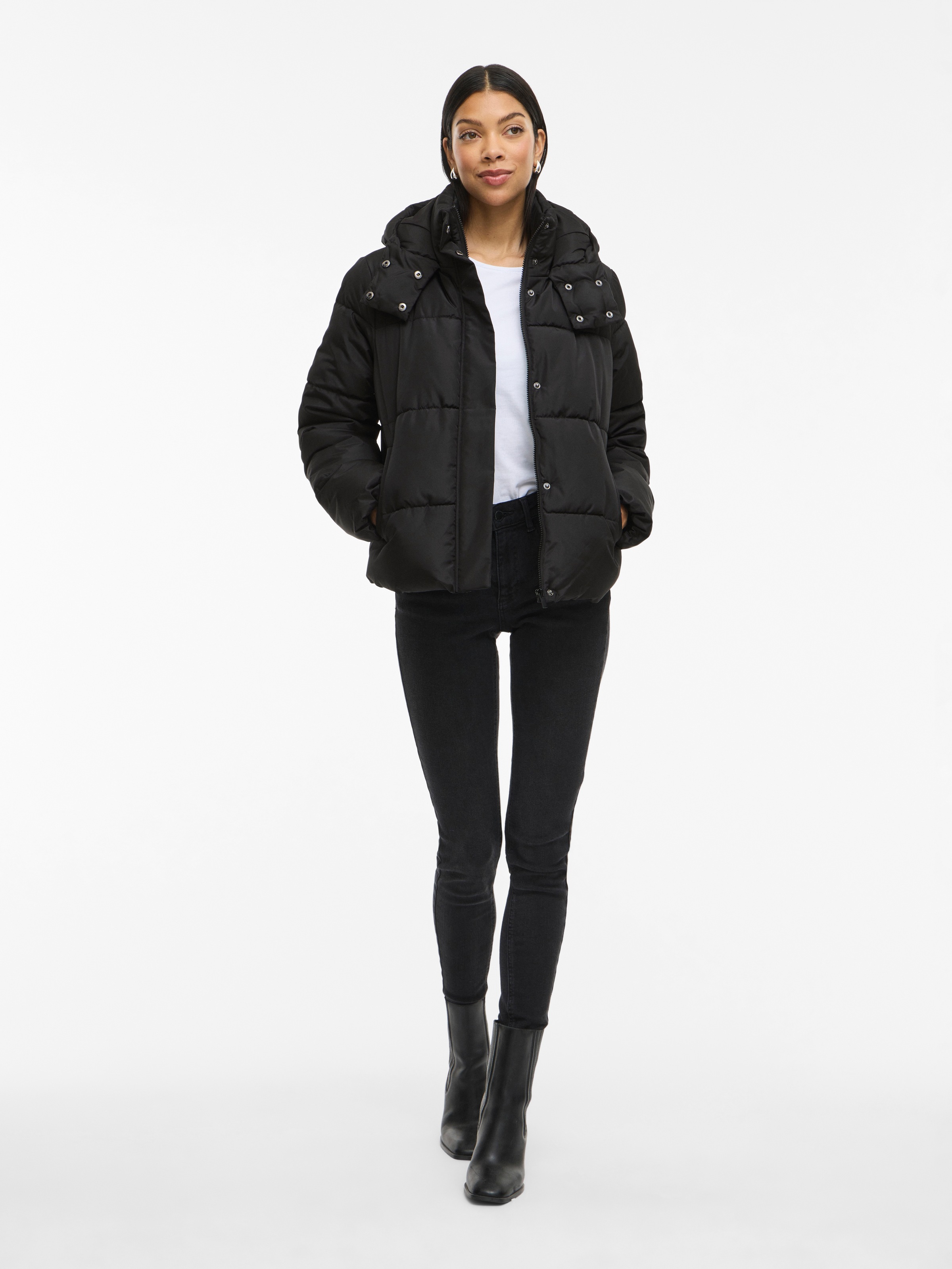 Vila Steppjacke »VIMILJA PADDED PUFFER - NOOS« mit Kapuze