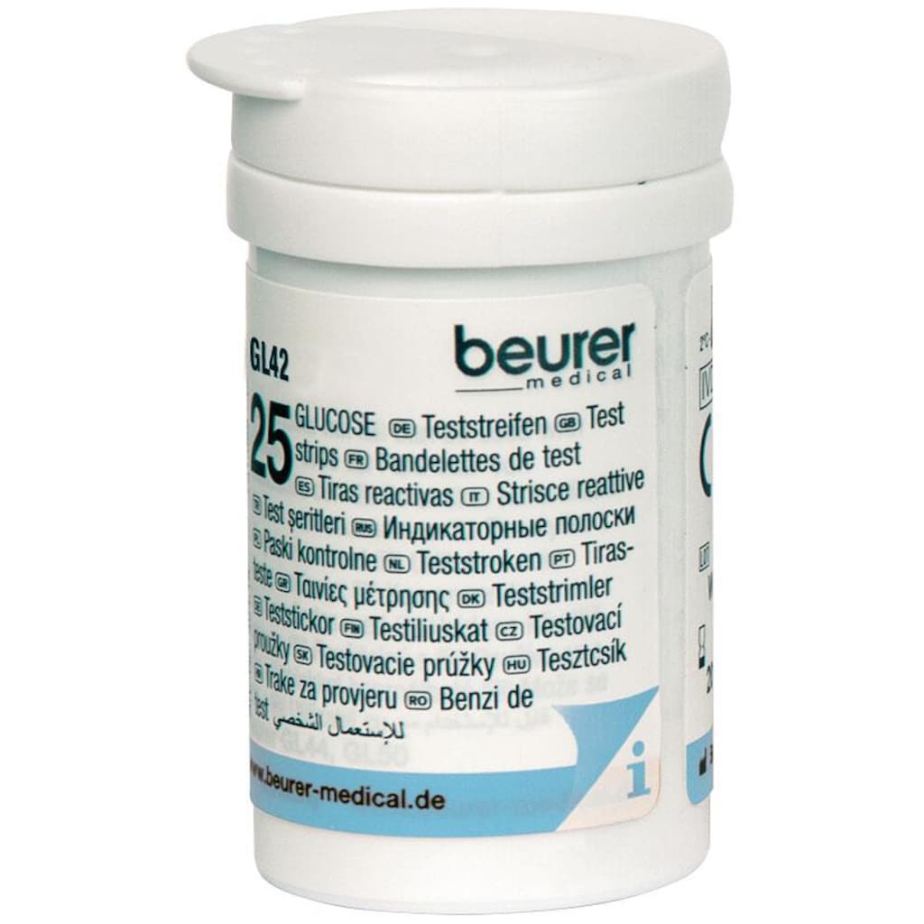 BEURER Blutzucker-Teststreifen »GL 42/ GL 43«, zur Verwendung mit dem Beurer Blutzucker-Messgerät