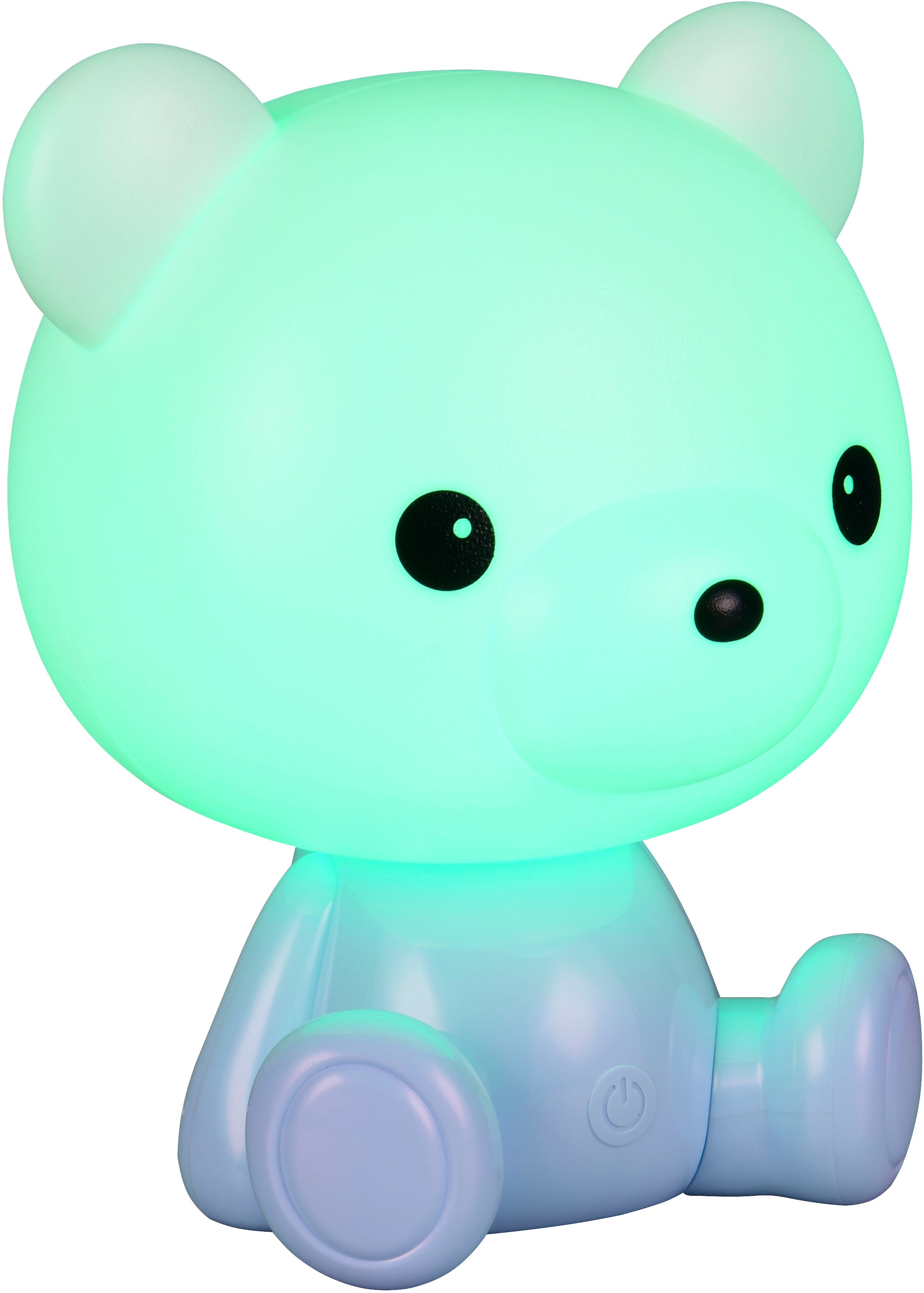 REALITY Leuchten LED Tischleuchte »CUTIE, Kinderzimmer Tischleuchte Nachttischleuchte Bären Optik, RGB« LED-Board 1 Stk. RGB | Warmweiß 0,3W 30 Lumen warmweiß 3000K, RGB Farbwechsel Modus, USB-Anschluss