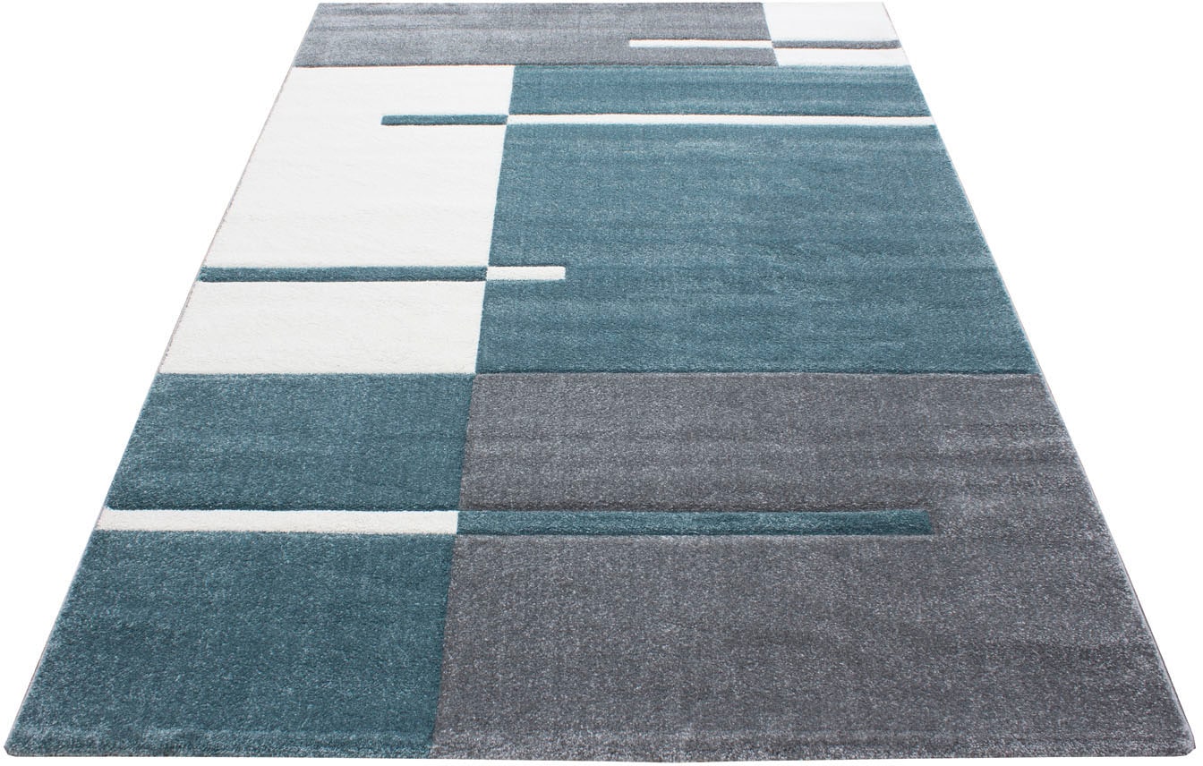Ayyildiz Teppiche Teppich »Hawaii 1310«, rechteckig, 13 mm Höhe, Läufer, handgearbeiteter Konturenschnitt, Wohnzimmer