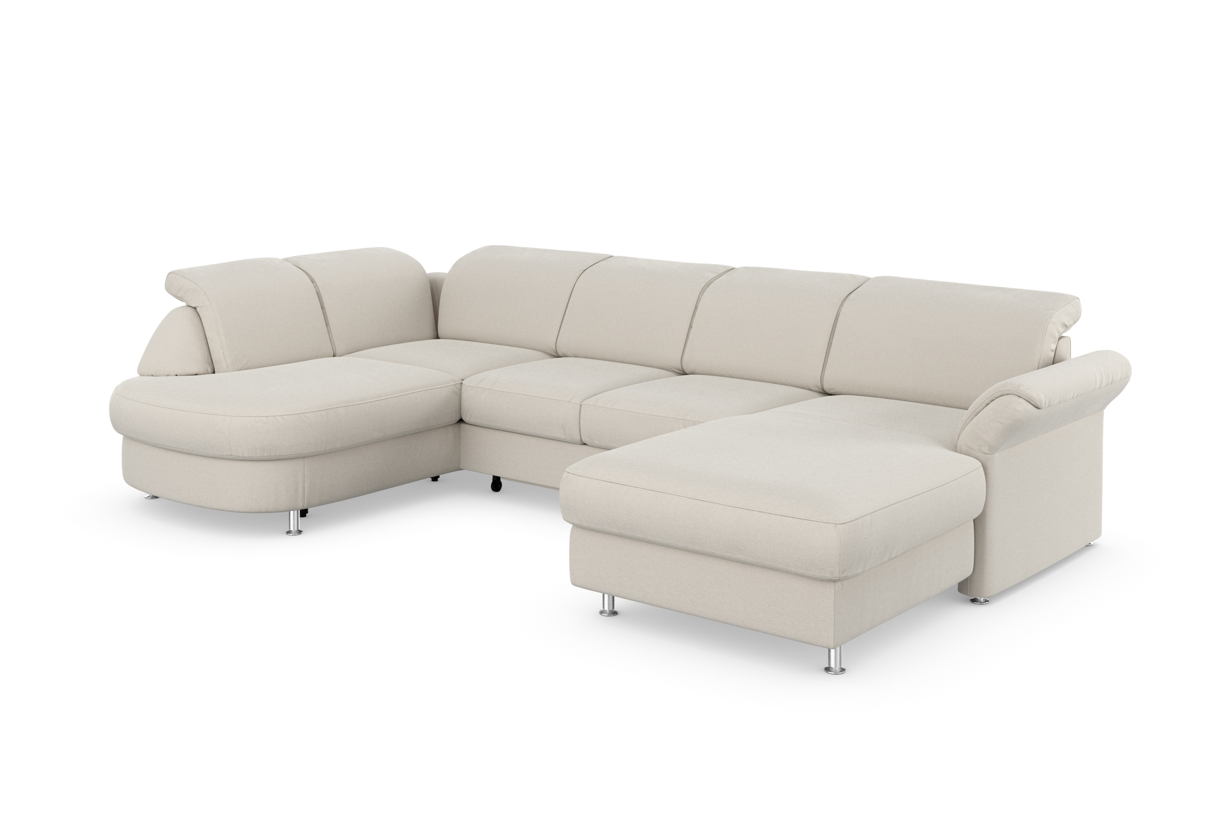 sit&more Wohnlandschaft »Apulia U-Form«, wahlweise Bettfunktion, Bettkasten und Kopf- und Armteilverstellung