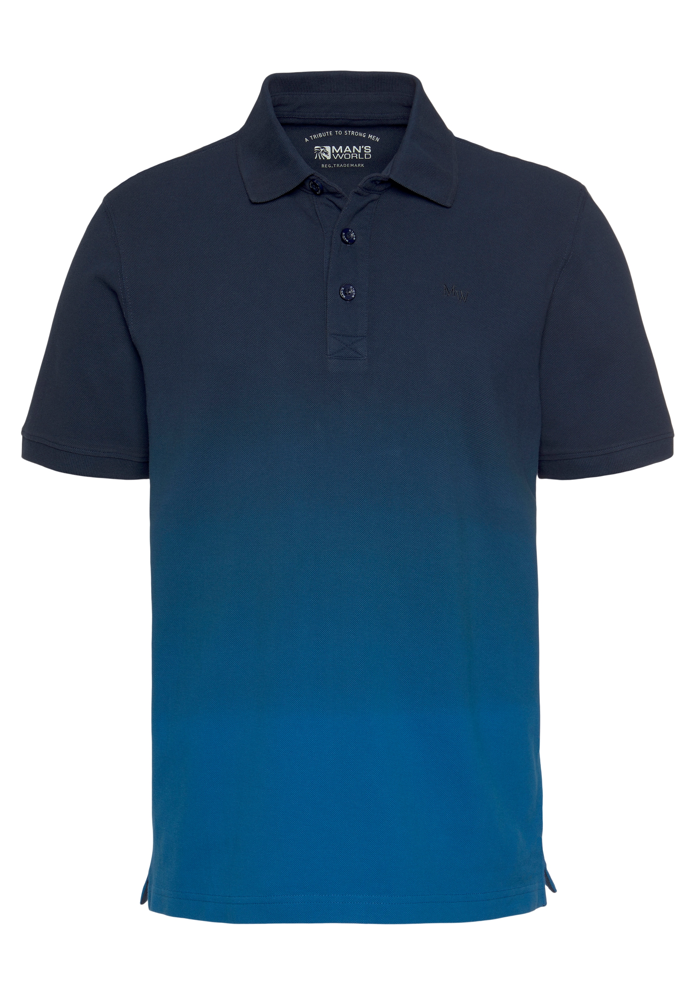 Man's World Poloshirt, Kurzarm, mit Polokragen, aus Piqué-Stoff, mit stilvoller Stickerei