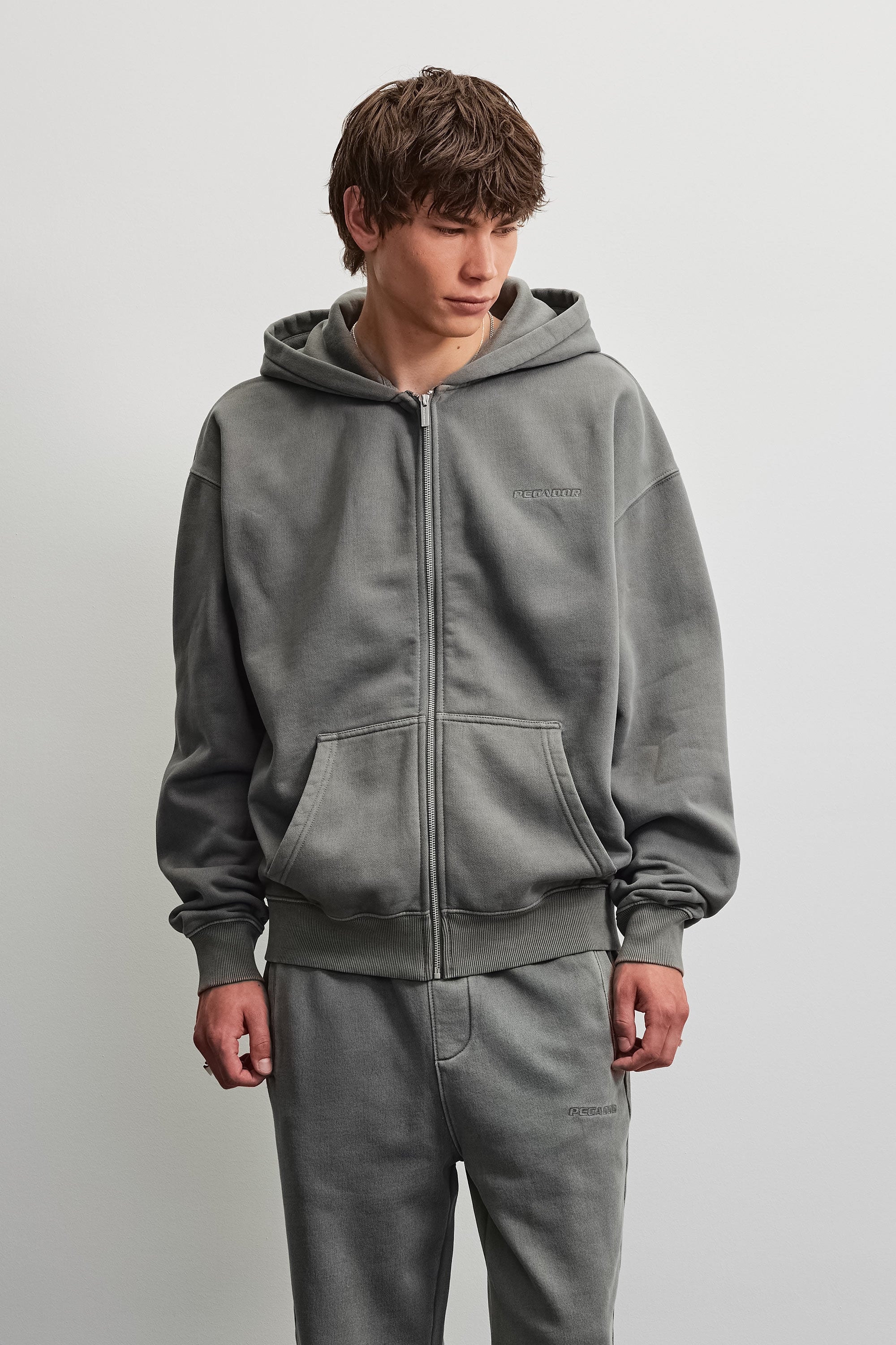 PEGADOR Kapuzensweatjacke »Logo Oversized Sweat Jacket« Baumwollmischung, oversize