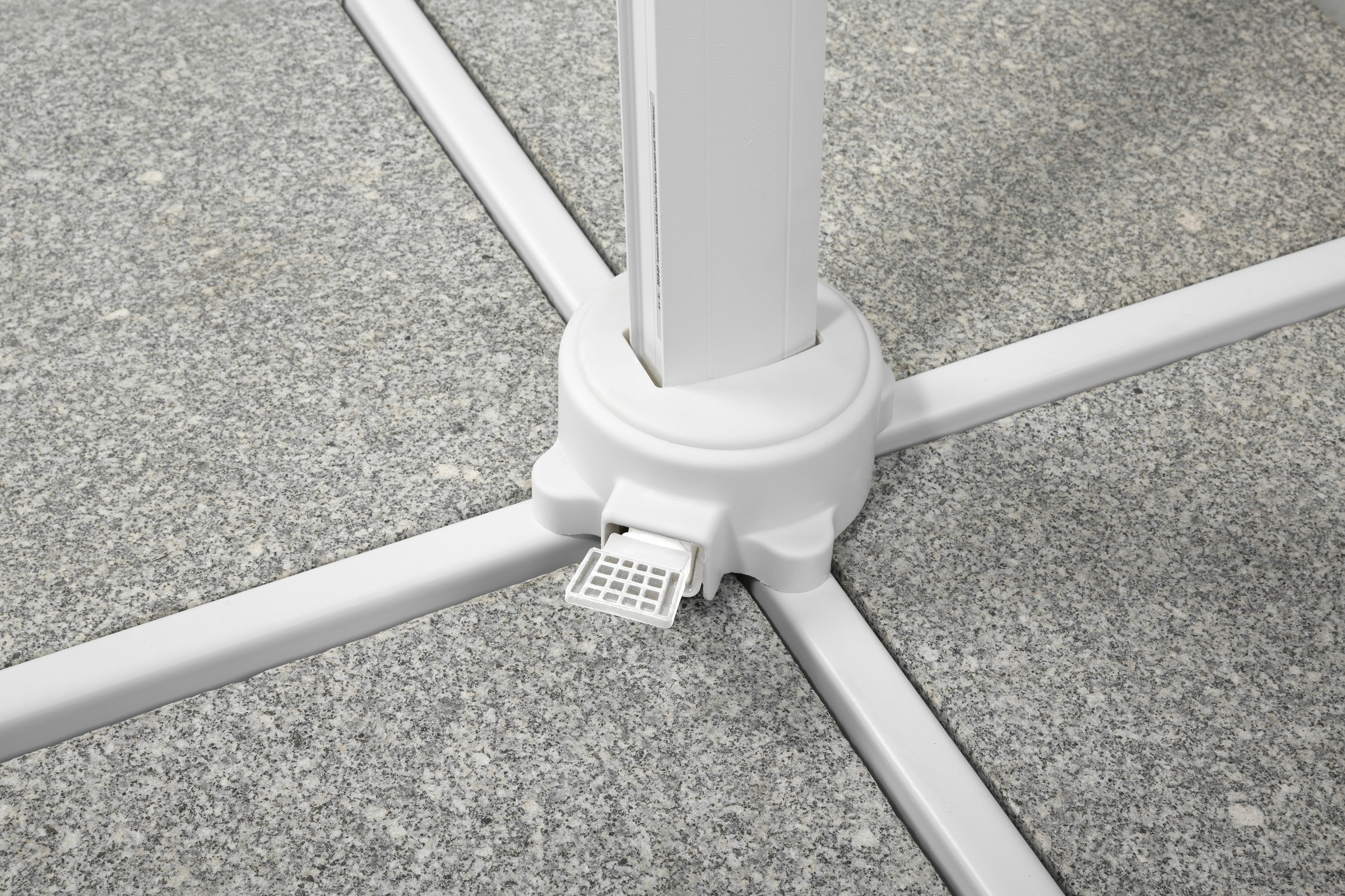 Schneider Schirme Ampelschirm »Rhodos Twist Bianco« mit Schutzhülle und Schirmständer, ohne Wegeplatten