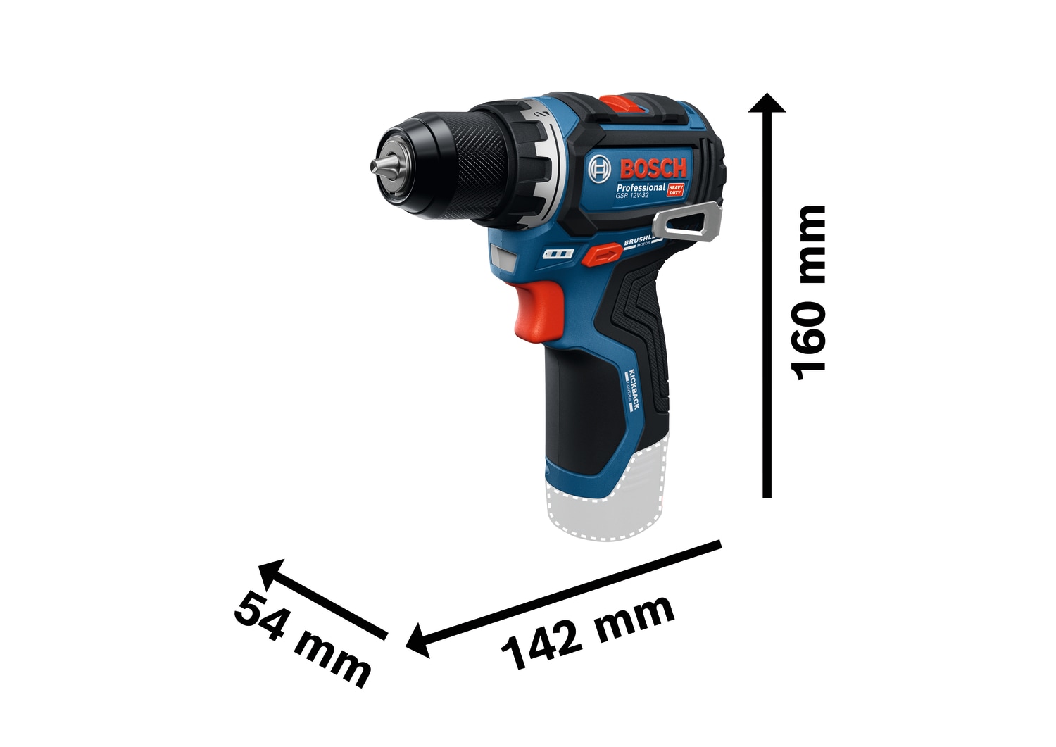 Bosch Professional Akku-Bohrschrauber »GSR 12V-32« Set,  inkl. 2 Akkus, Ladegerät und L-BOXX