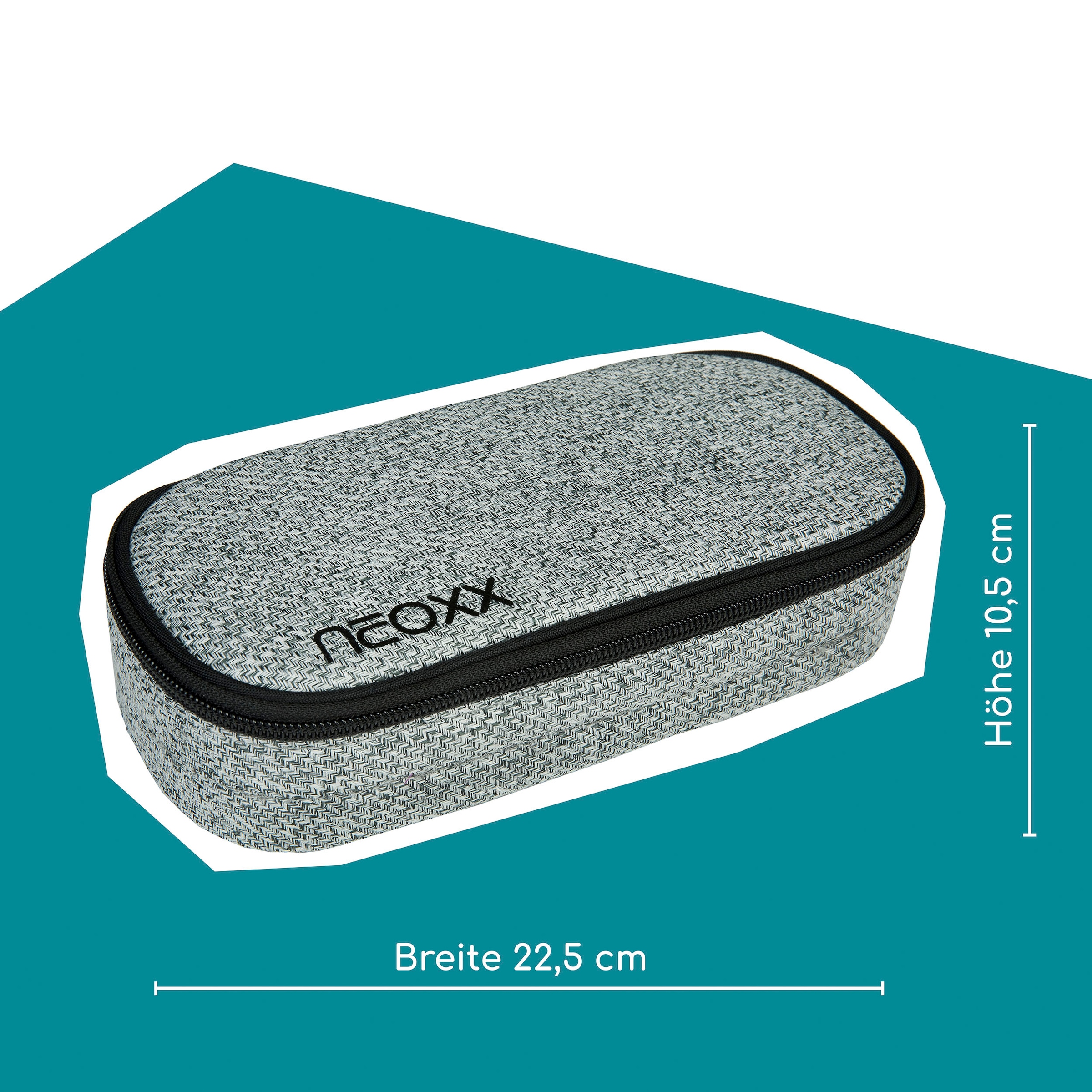 neoxx Schreibgeräteetui »Schlamperbox, Jump, Wool the World«, teilweise aus recyceltem Material