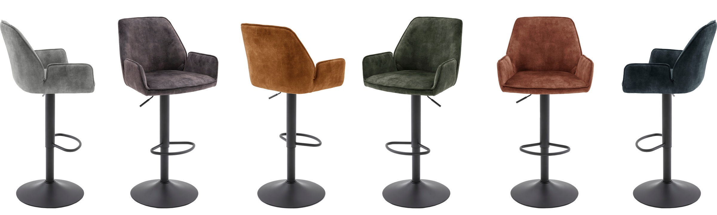 MCA furniture Bistrostuhl »OTTAWA Tresenstuhl Barstuhl Barmöbel Bistro«, Velours, Barhocker,Bistrostuhl,Barstuhl,drehbar,belastbar120kg,Sitzhöhe 63-84cm