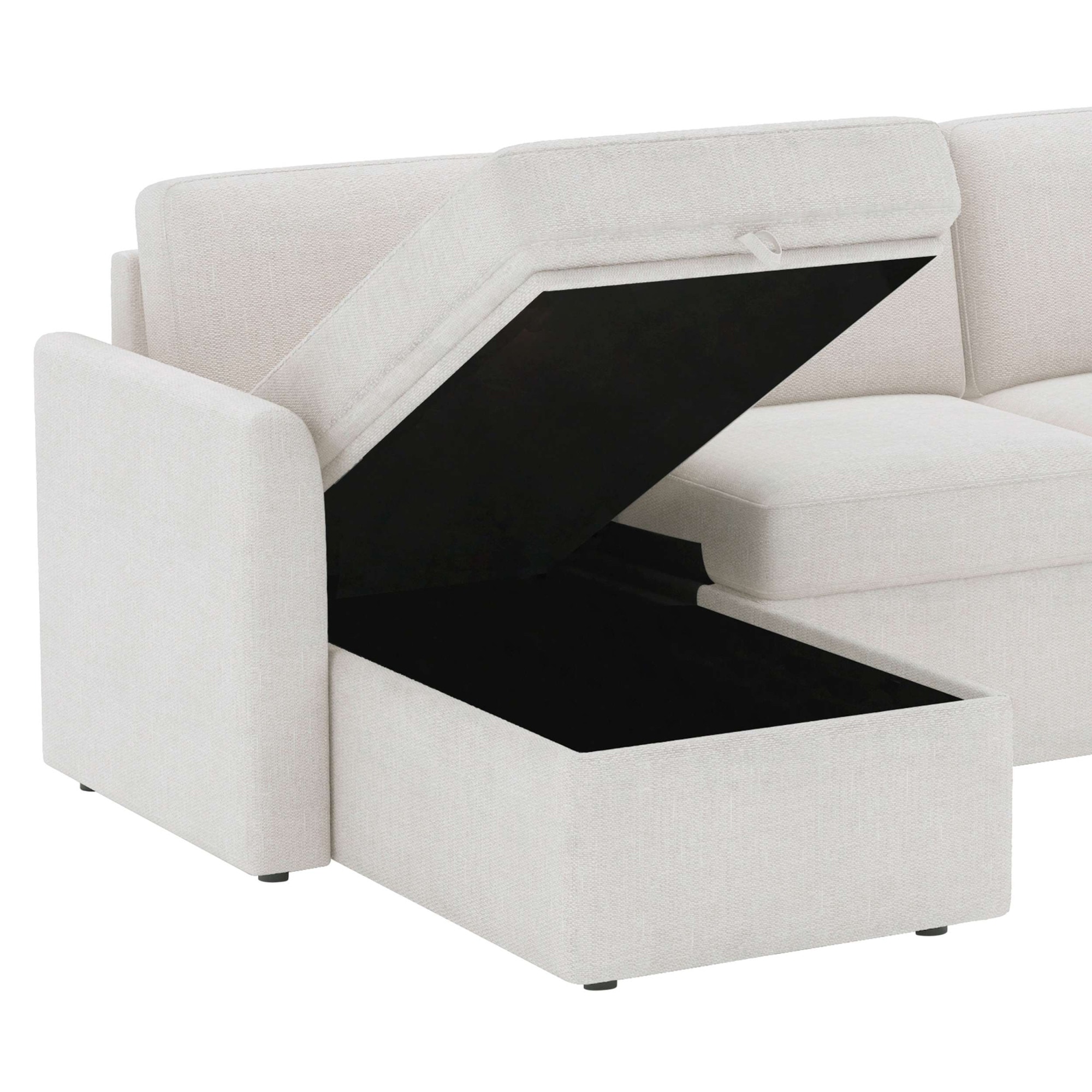 Dorel Home Ecksofa »NORDHUS, L-Form, 200 cm, Recamiere rechts/links montierbar« großer Stauraum, softer Cord und feiner Webstoff-Bezug