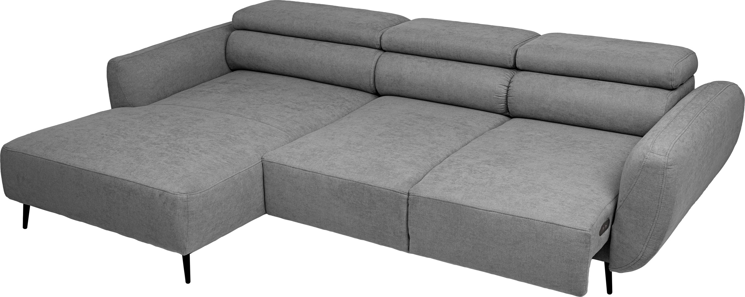 WERK2 Ecksofa »Alisson, mit elektrischer Sitztiefenverstellung, L-Form, Breite 277 cm«, Alisson – flexibler Komfort mit modernem Design und smarten Details.