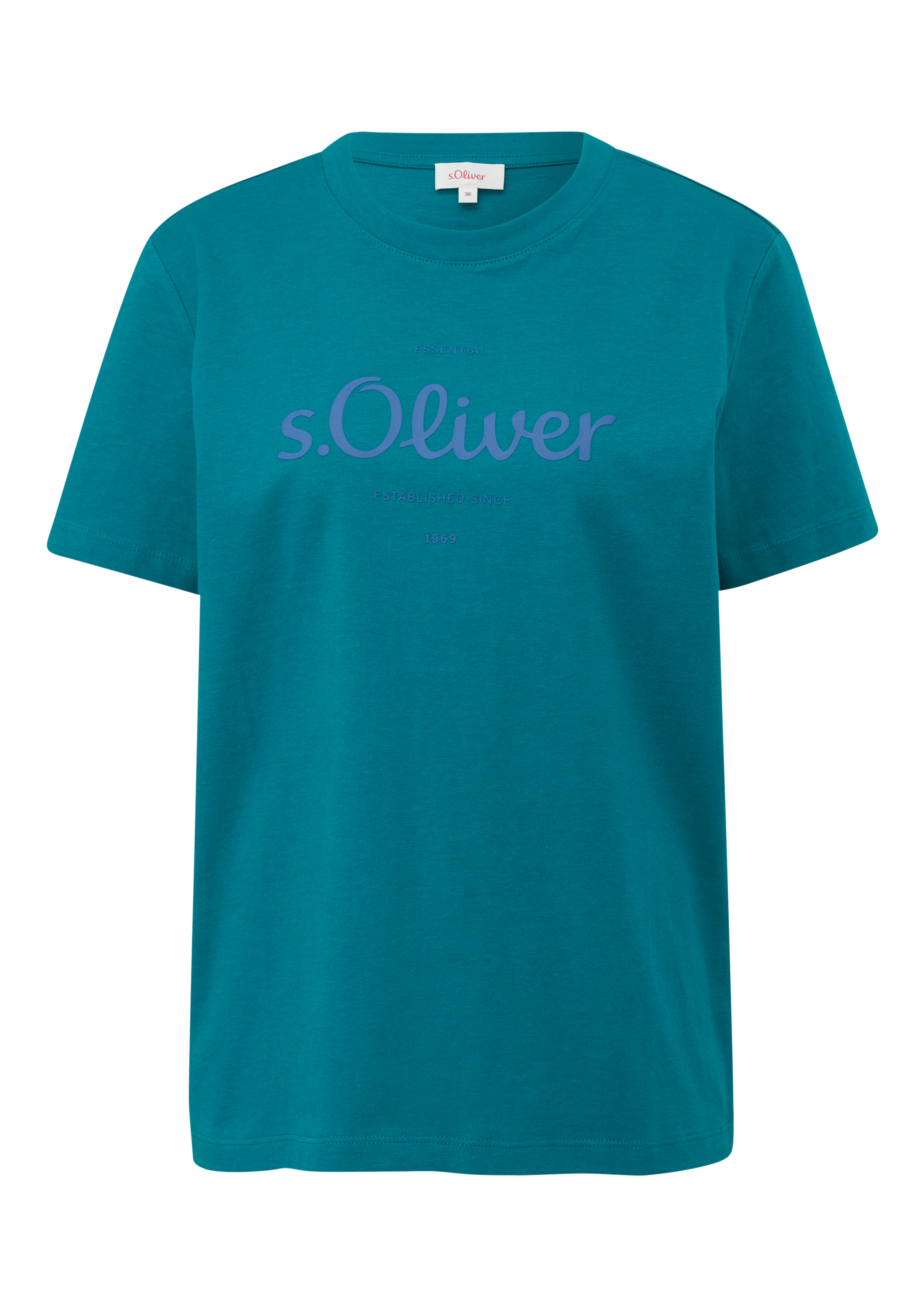 Logodruck s.Oliver bei vorne T-Shirt, ♕ mit
