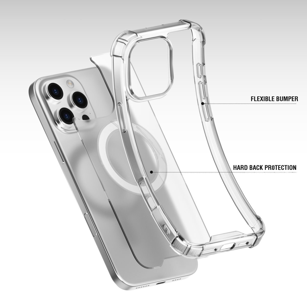 4smarts Handyhülle »Hybrid Case Ibiza für Apple iPhone 16 Pro Max«, Backcover, Schutzhülle, Handyschutzhülle, Case, Schutzcase, stoßfest