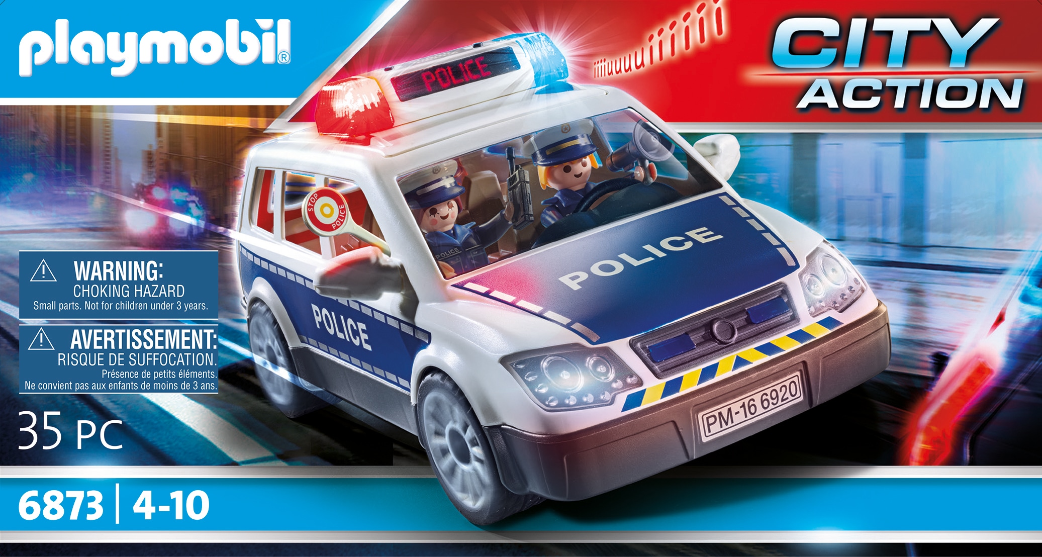 Konstruktions-Spielset »Polizei-Einsatzwagen (6873), City Action«, (35 St.), Made in...