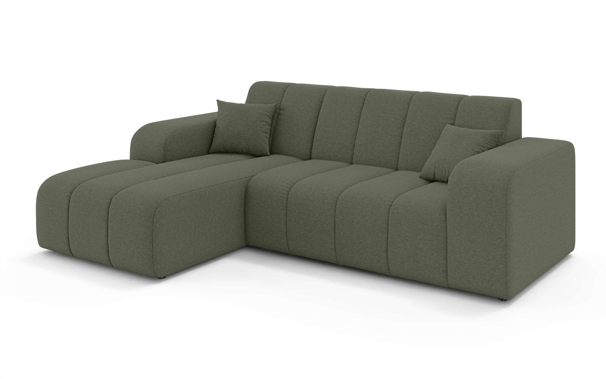 INOSIGN Ecksofa »CASSY L-Form, Schlafsofa mit Bettkasten, Maße B/T/H: 245/165/88 cm«, mit 2 Rückenkissen, Recamiere rechts oder links bestellbar