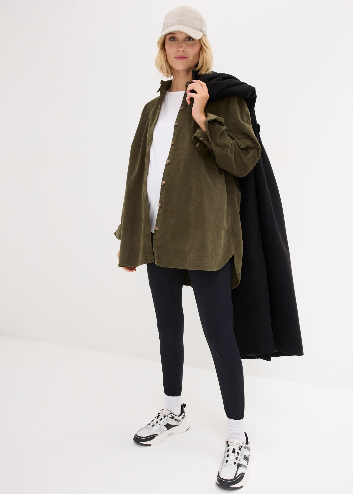 bonprix Umstandsleggings  leicht angeraute Innenseite, Skinny Fit, breites Bauchband