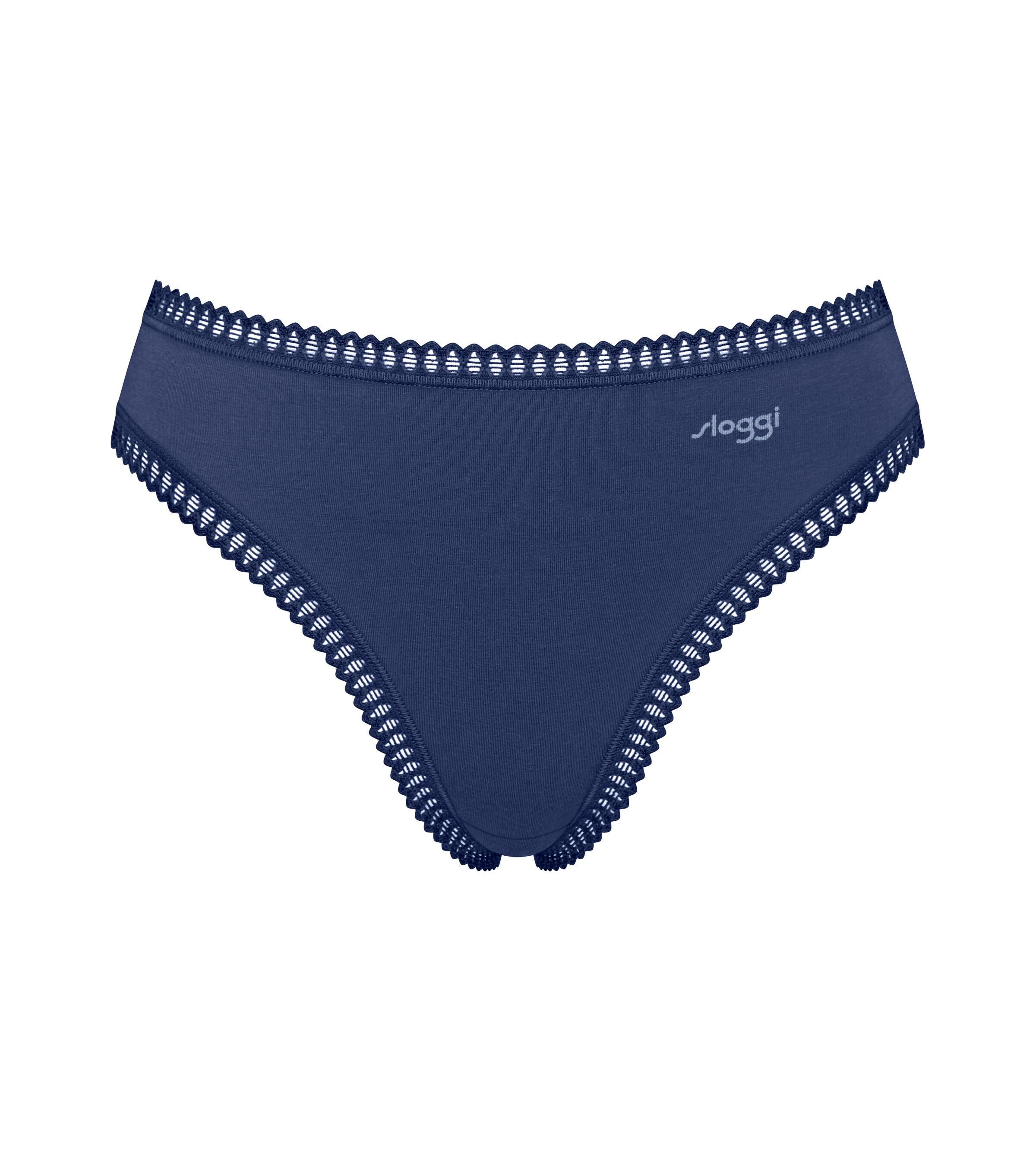 sloggi Slip »GO Crush«, (3er Pack), hoher Beinausschnitt, Spitze, feminin, weich, elastisch, Baumwollmix