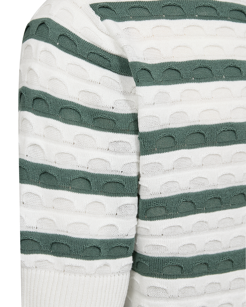 FREEQUENT Strickpullover »FQDODO-PULLOVER« bequeme Passform, gestreifte Optik