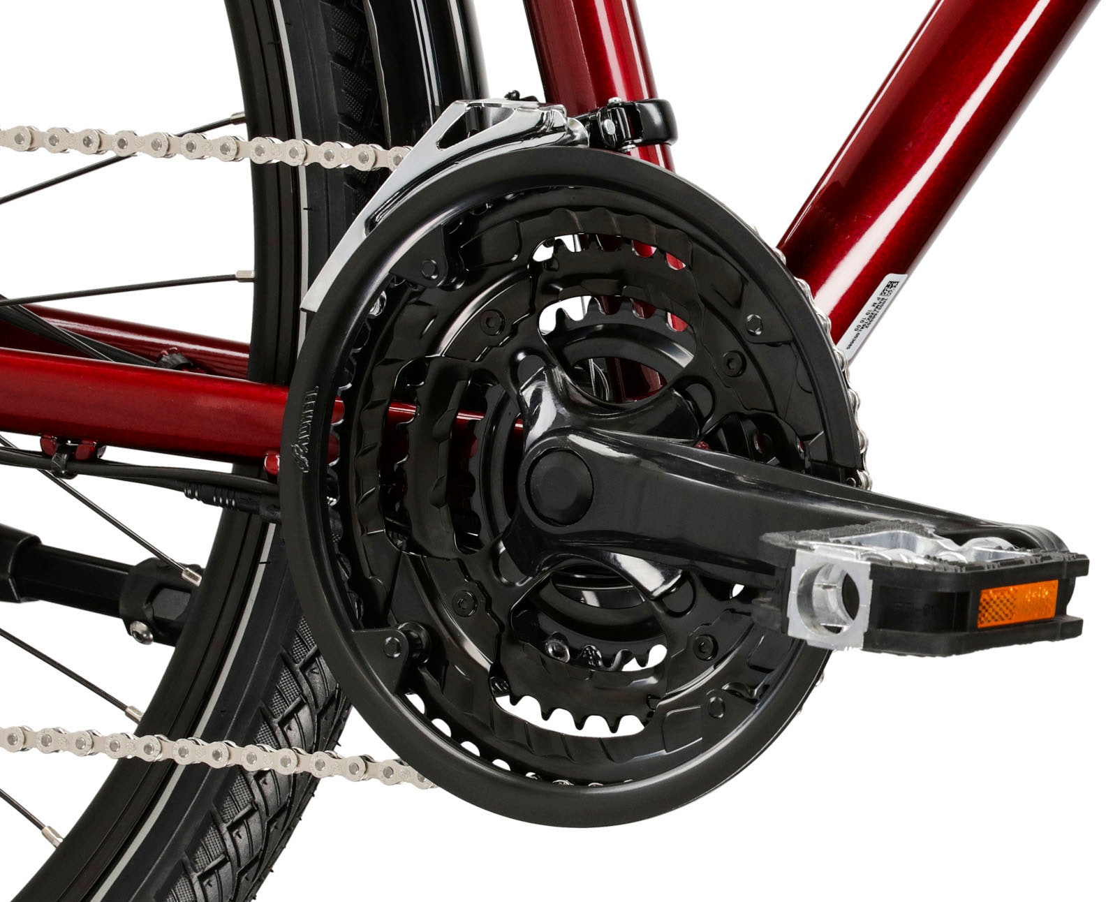 Kross E-Bike »E-Trekkingrad Trans Hybrid EE 28 Zoll rot«, 21 Gang, Shimano, Tourney TX800, Heckmotor 250 W, Pedelec, Elektrofahrrad für Herren