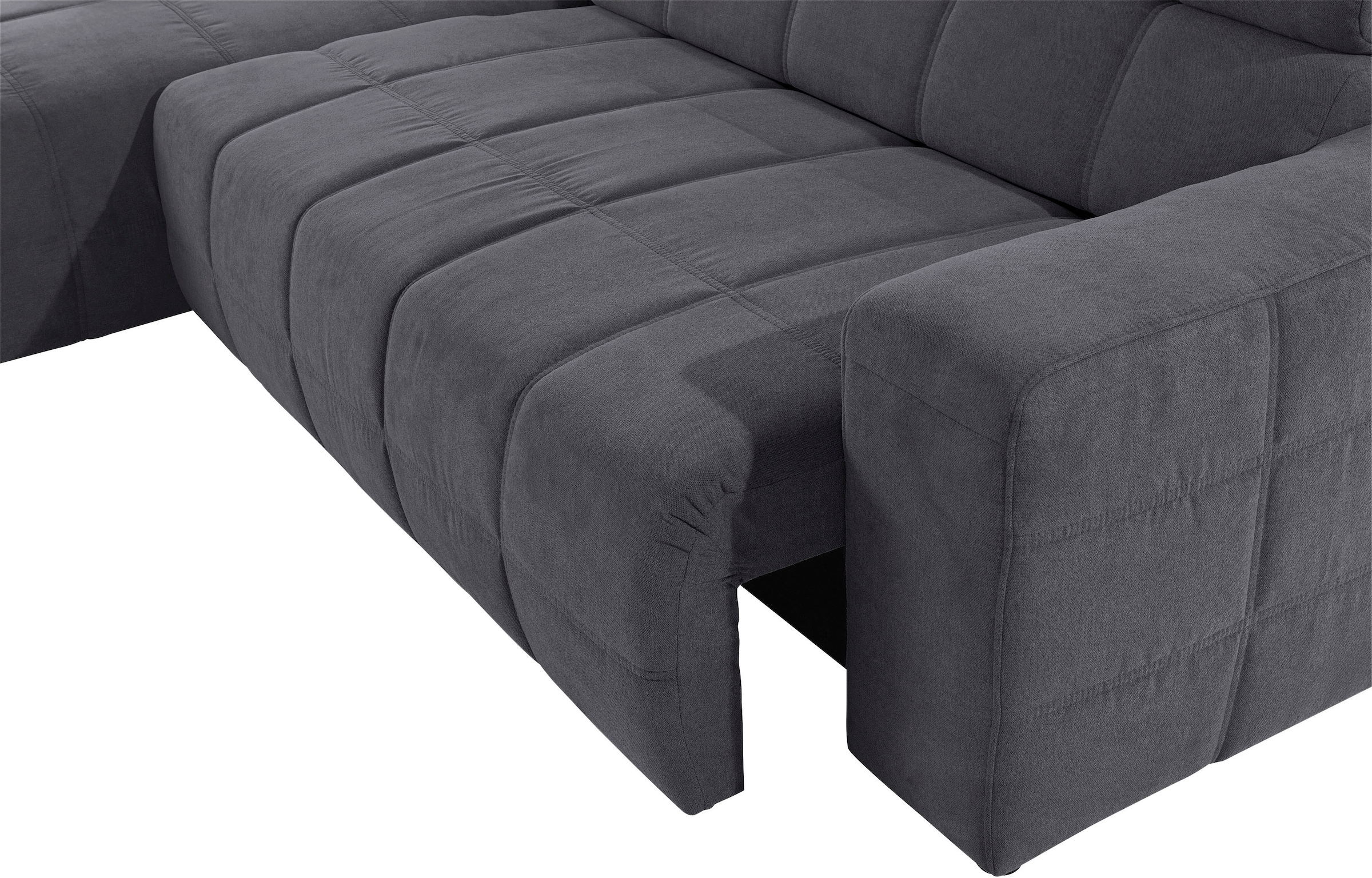 DOMO collection Ecksofa »Brandon B/T/H: 289/177/80 cm, whlw. mit Sitztiefenverstellung, L-Form«, mit Kopfteilverstellung, wahlweise Sitztiefenverstellung, L-Form
