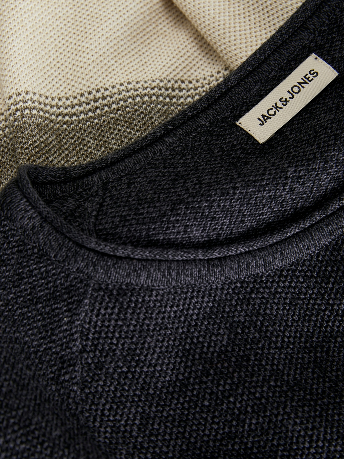 Jack & Jones »JJEHILL KNIT CREW NECK NOOS« mit Strukturstrick