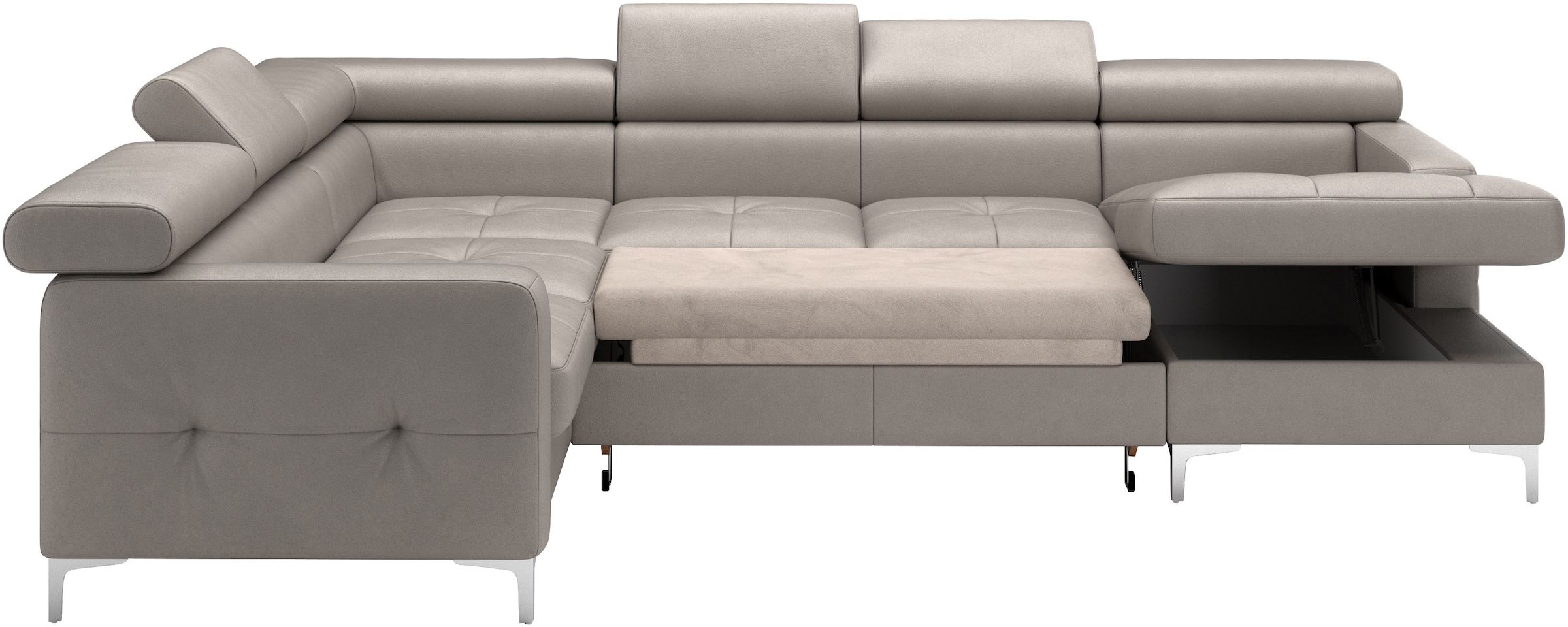 COTTA Wohnlandschaft »Sammy U-Form«, mit Kopfteilverstellung, optional mit Bettfunktion und Bettkasten