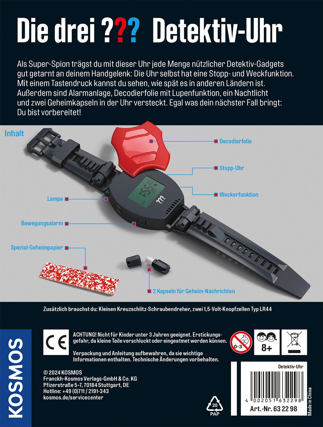 Kosmos Experimentierkasten »Die drei ??? Detektiv-Uhr«