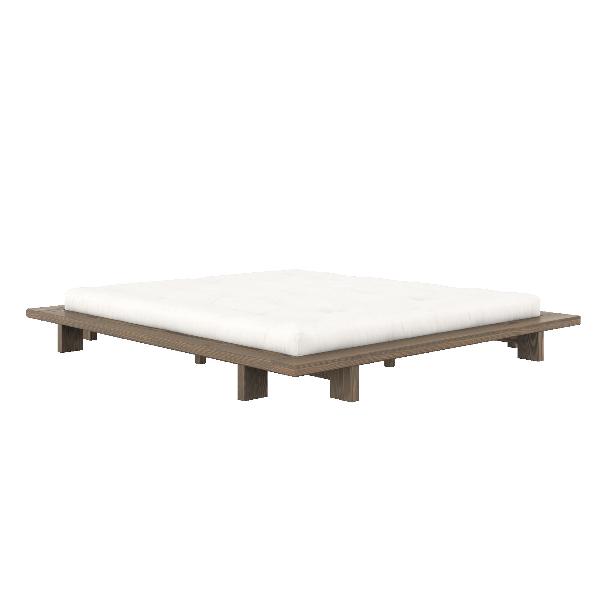 Karup Design Bettgestell »JAPAN BED Bodenbett, Holzrahmen, Futonbett, Holzbett«, Massivholzbett aus Kiefer massiv, ohne Kopfteil