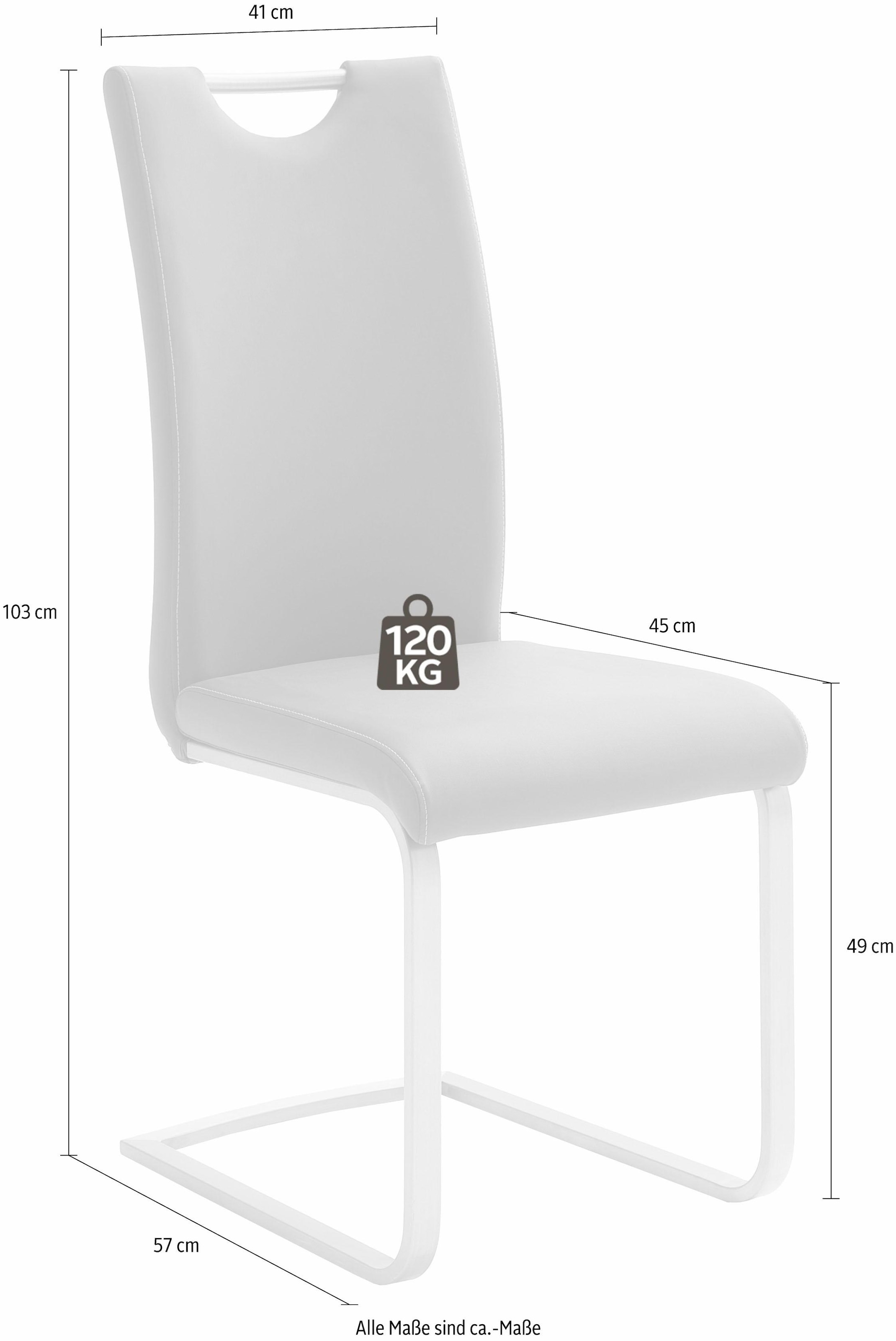 MCA furniture Stuhl bis kg 120 bequem Kunstleder, »Paulo«, belastbar (Set), St., 4 Freischwinger kaufen