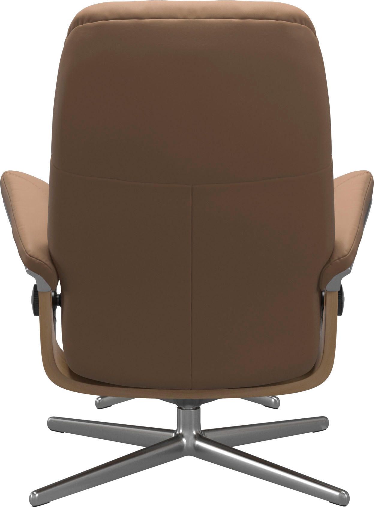 Stressless® Relaxsessel »Consul«, (Set, Relaxsessel mit Hocker), mit Hocker, mit Cross Base, Größe S, M & L, Holzakzent Eiche