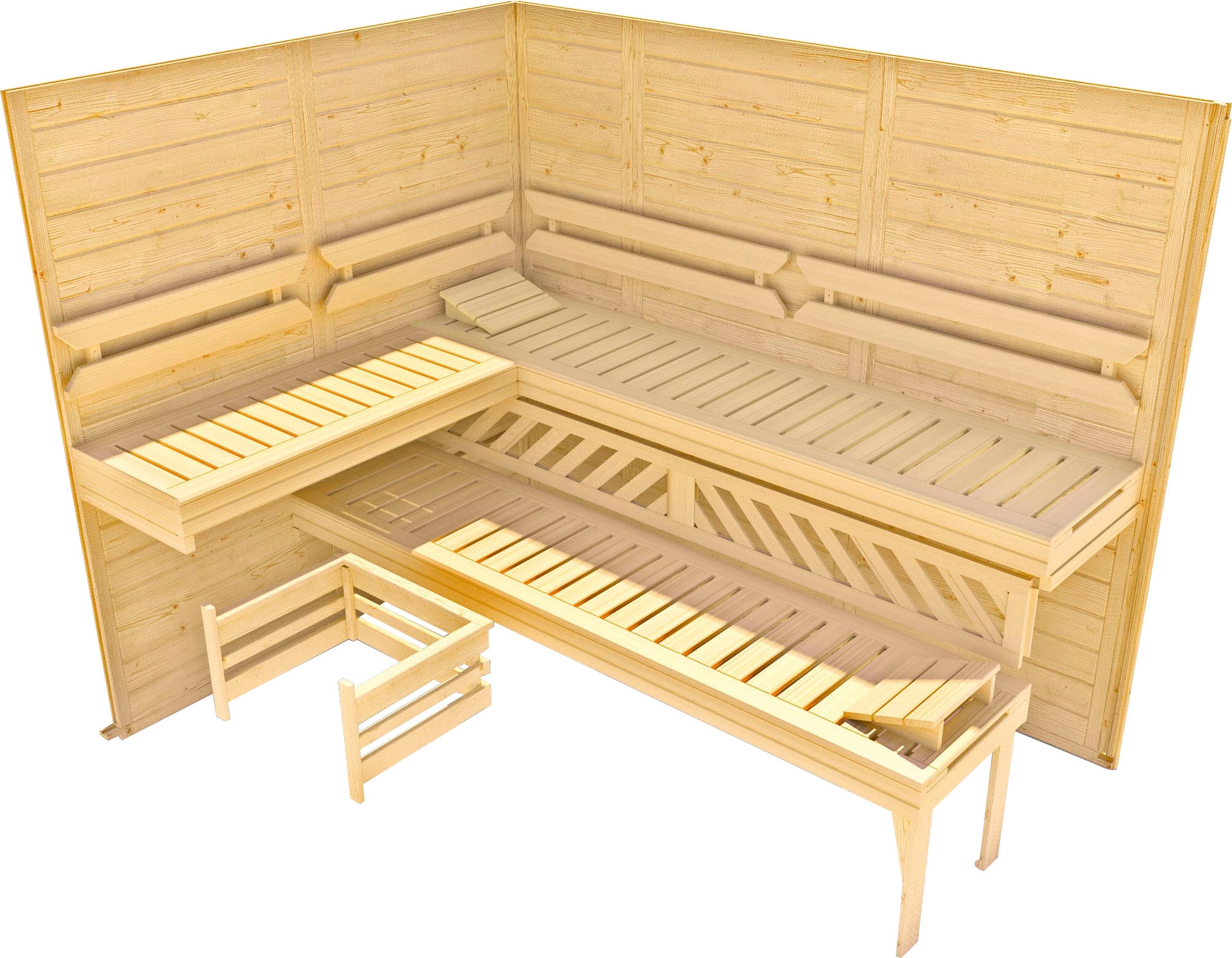 weka Sauna »Varberg« Set,  7,5 kW Bio-Ofen mit digitaler Steuerung