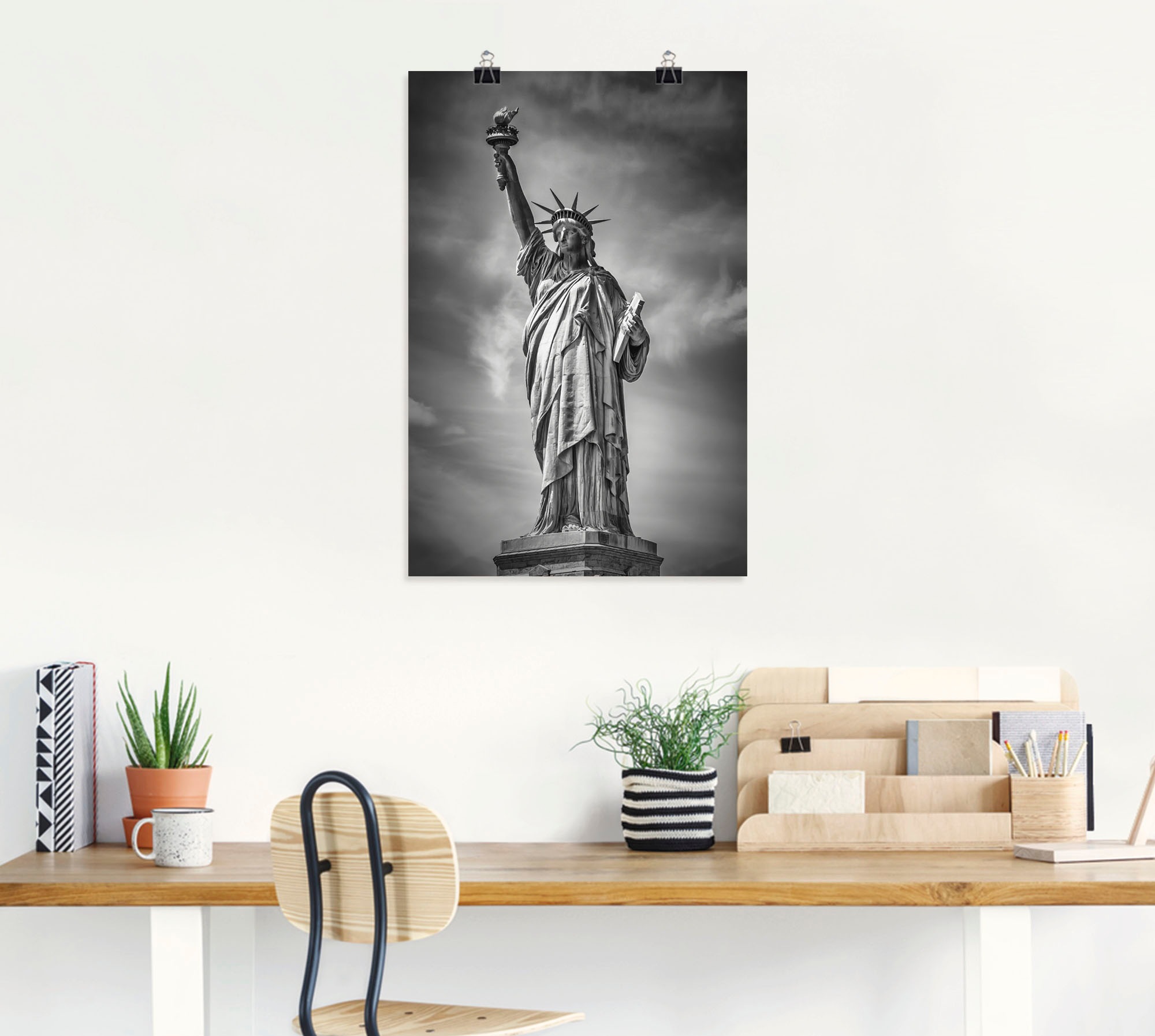Artland Poster »New York City Freiheitsstatue II«, Bilder von Amerika, (1 St.), als Alubild, Leinwandbild, Wandaufkleber oder Poster in versch. Größen