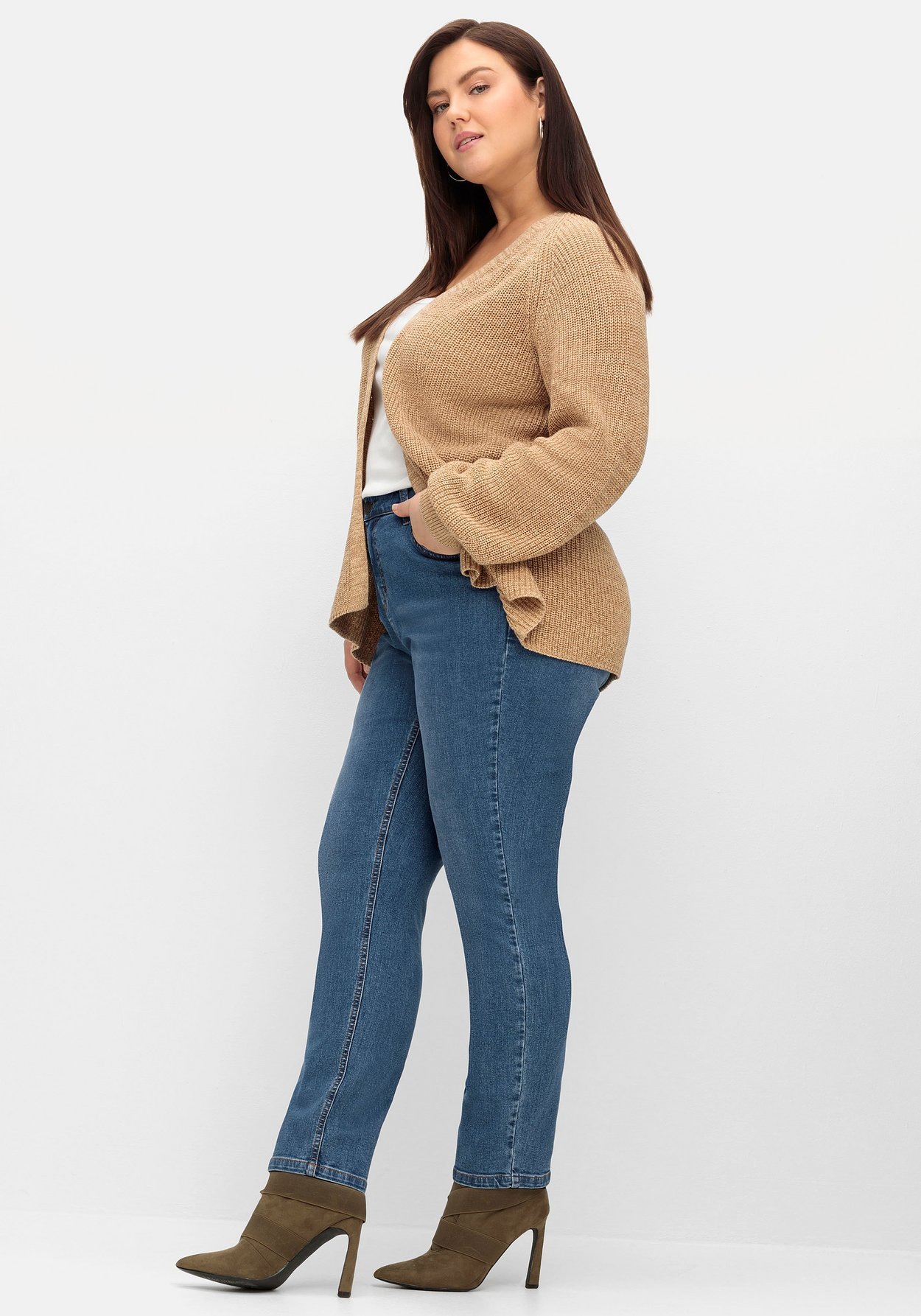 Sheego Stretch-Jeans »Jeans PIA, aus elastischem Denim«
