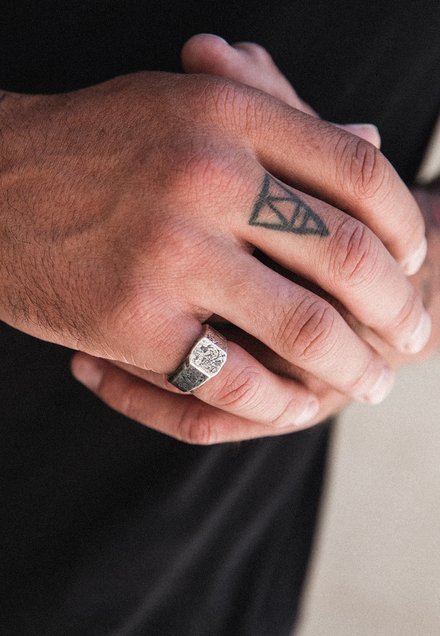 HAZE & GLORY Siegelring »Ring Siegelring - Strukturiert 925 Silber«