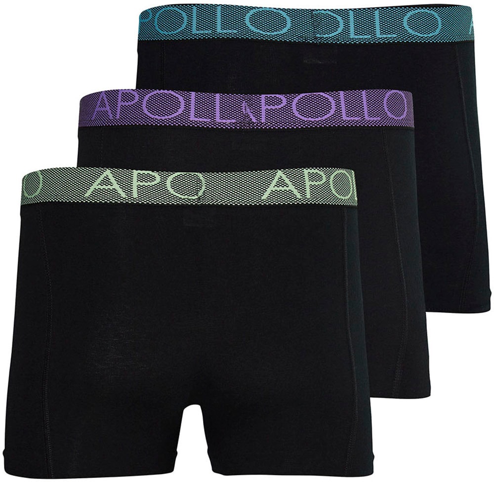 Apollo Boxer »MEN BOXERSHORTS«, (3er Pack), mit hohem Baumwollanteil, elastisch und gut an den Körper anpassend