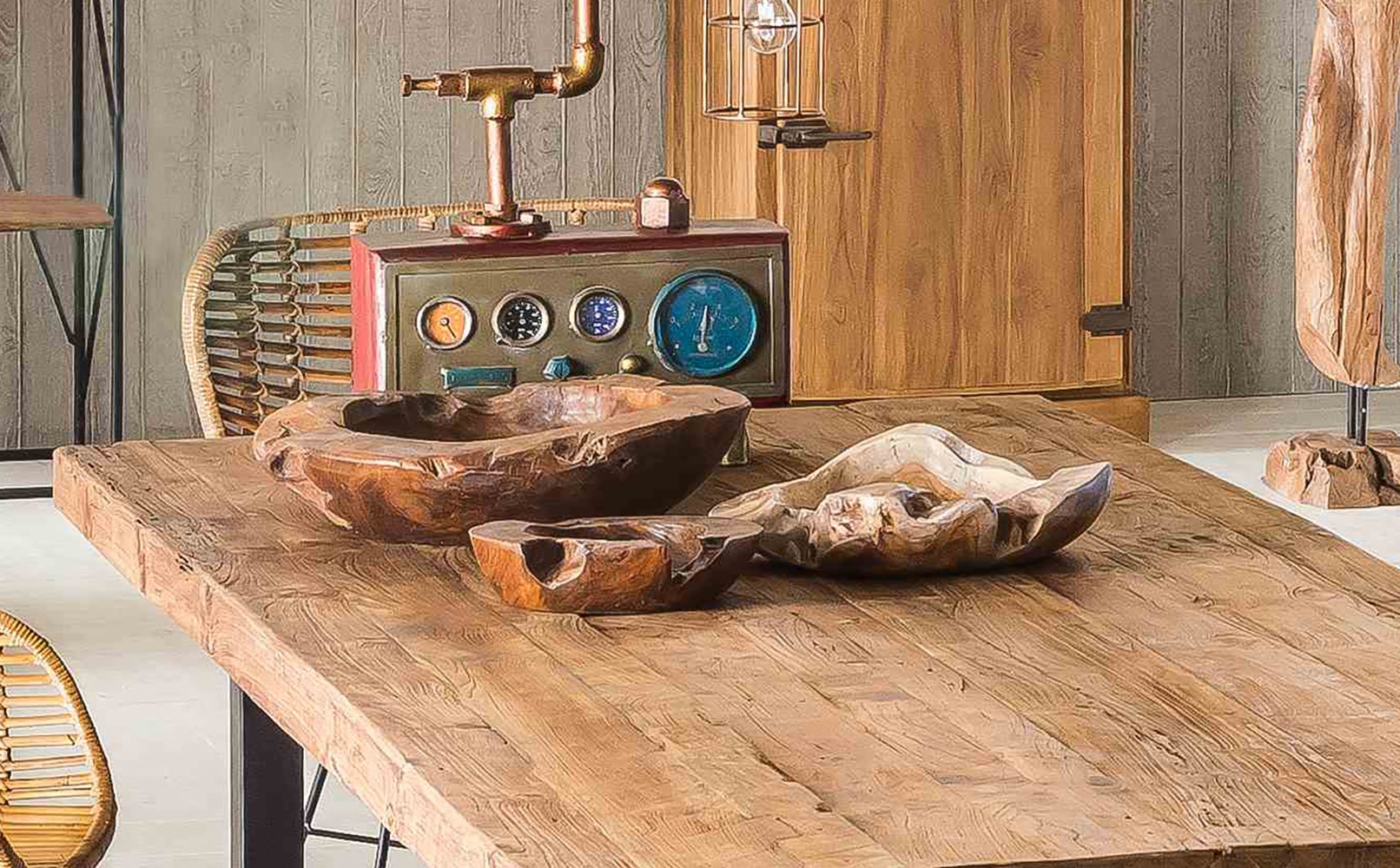SIT Tischplatte, aus recyceltem Teakholz
