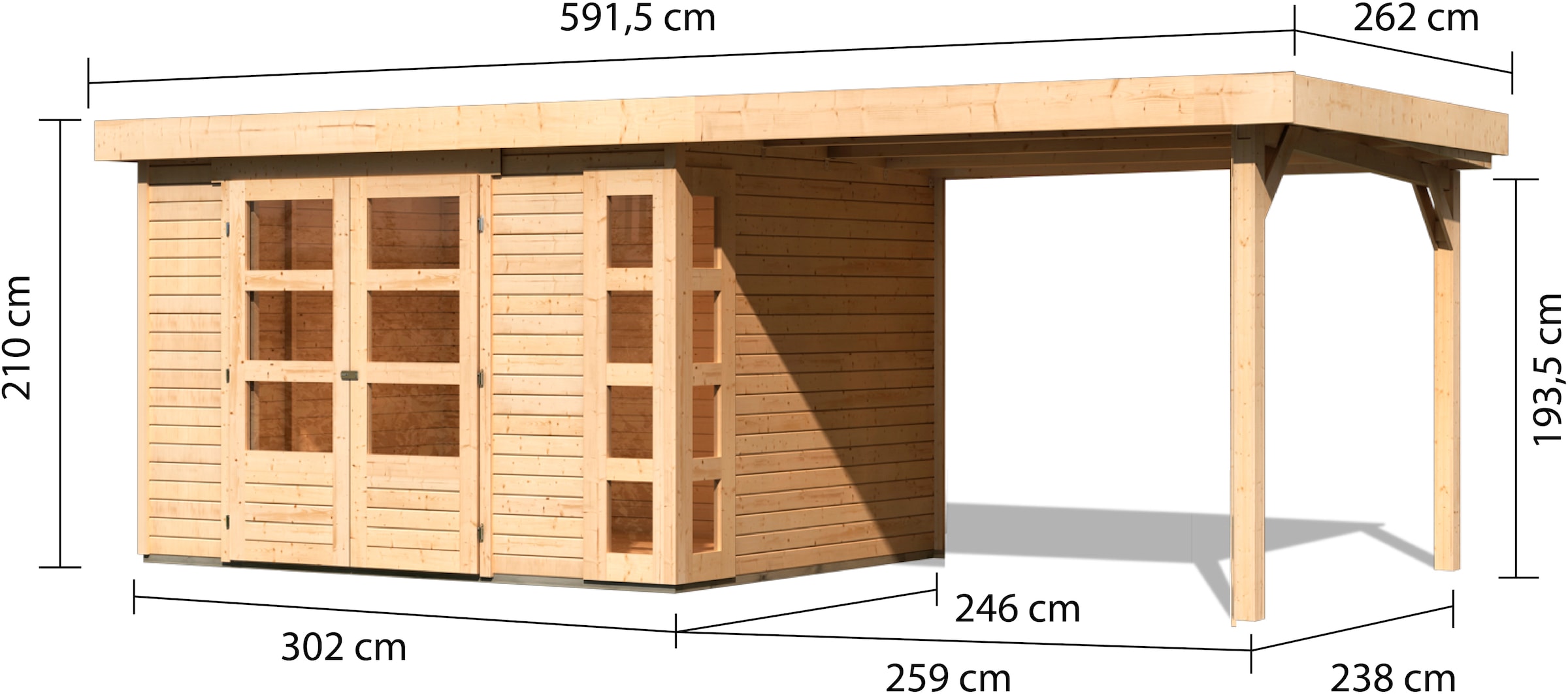 Karibu Gartenhaus »Nordsee 5«