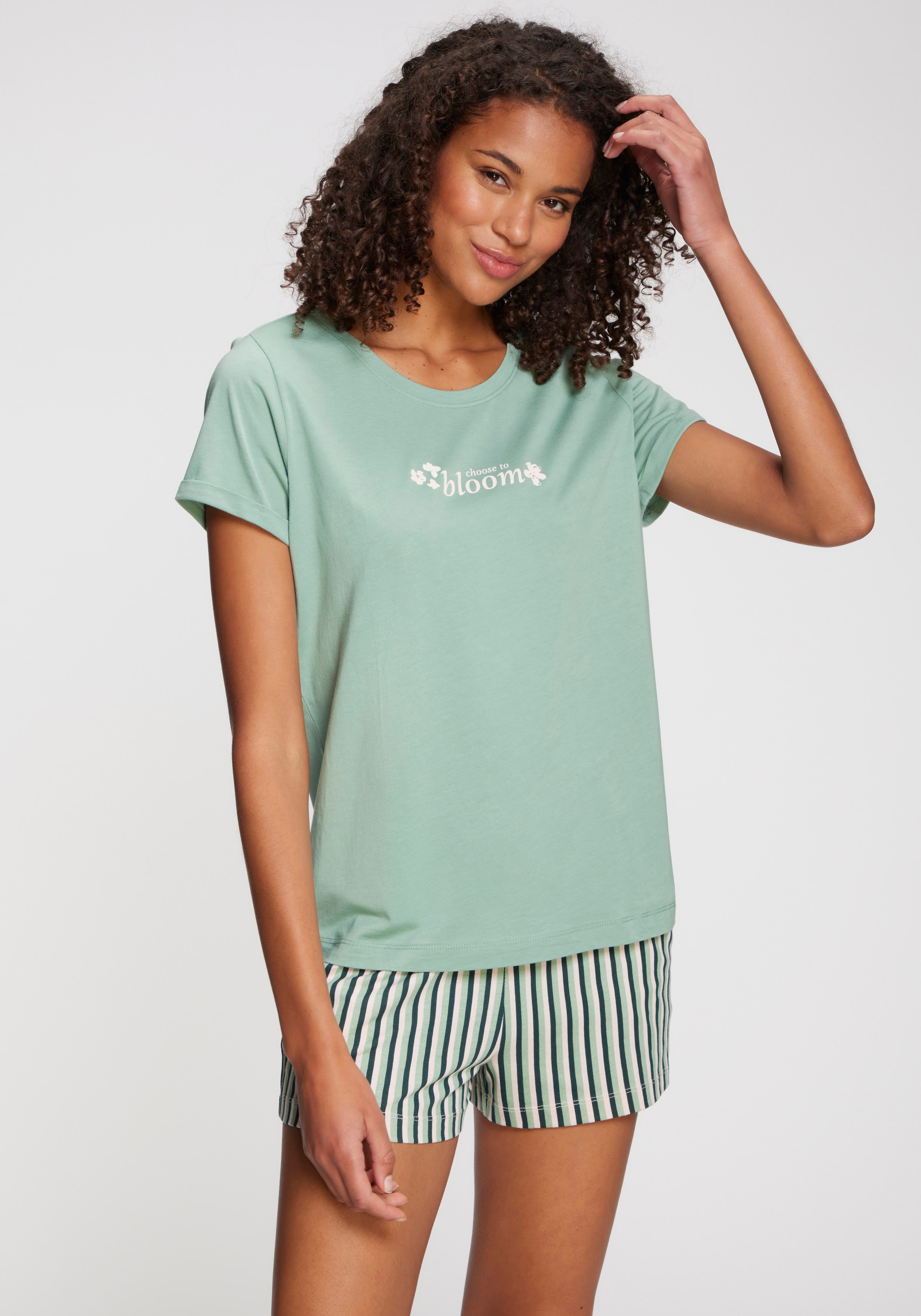 s.Oliver Pyjamaoberteil, Mit kleinem Frontprint