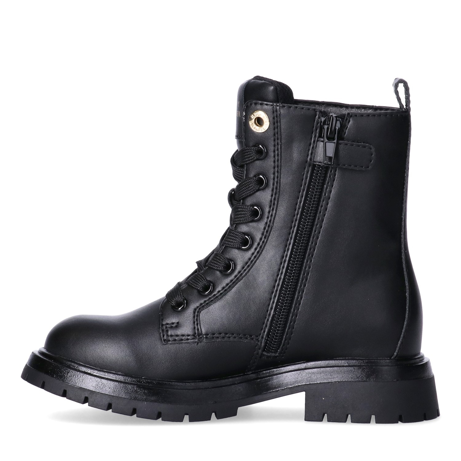 Tommy Hilfiger Schnürboots  Schnürstiefelette, Logoschriftzug, weit für kräftige Kinderfüße