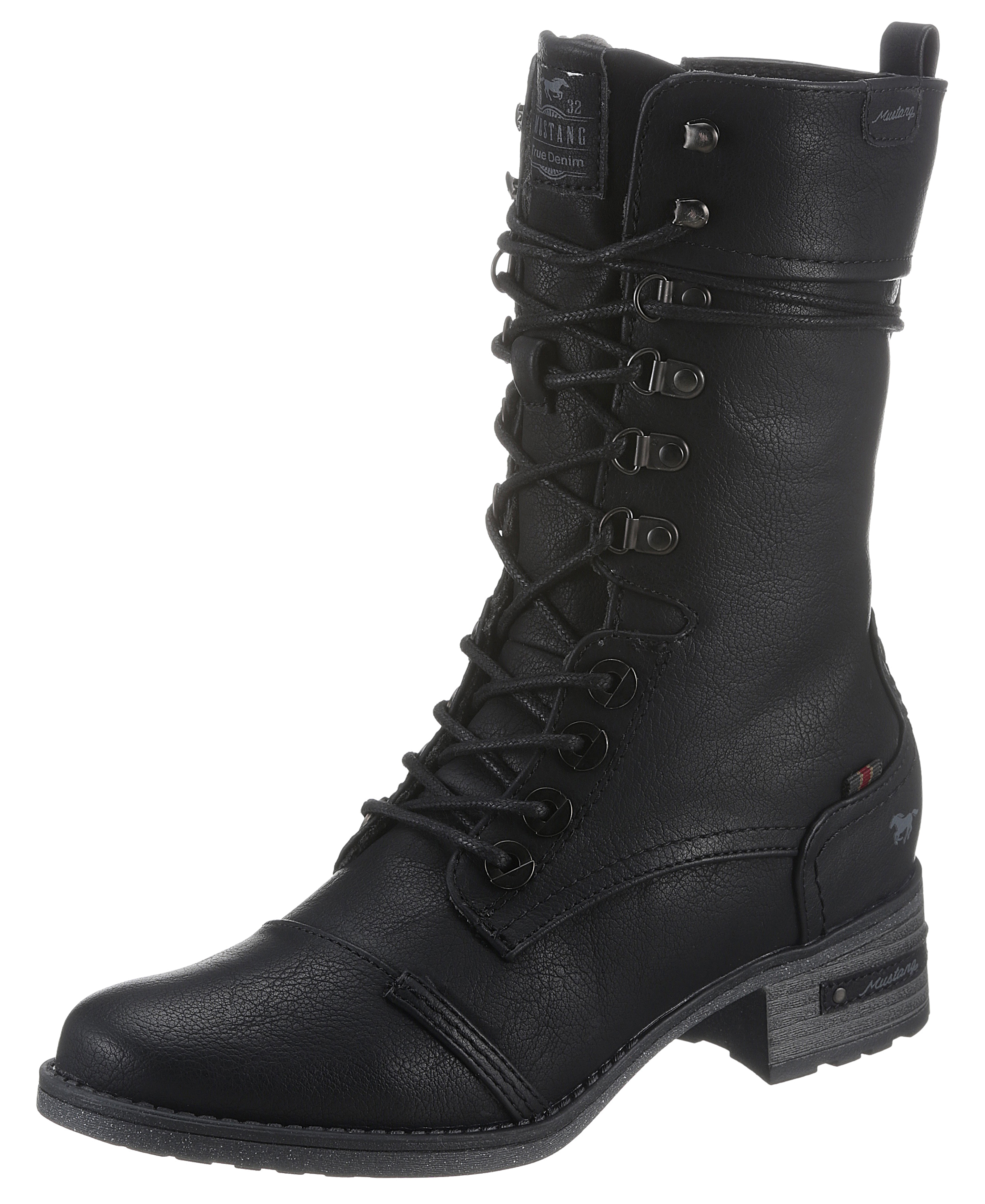 Schnürstiefel, mit praktischem Innenreißverschluss