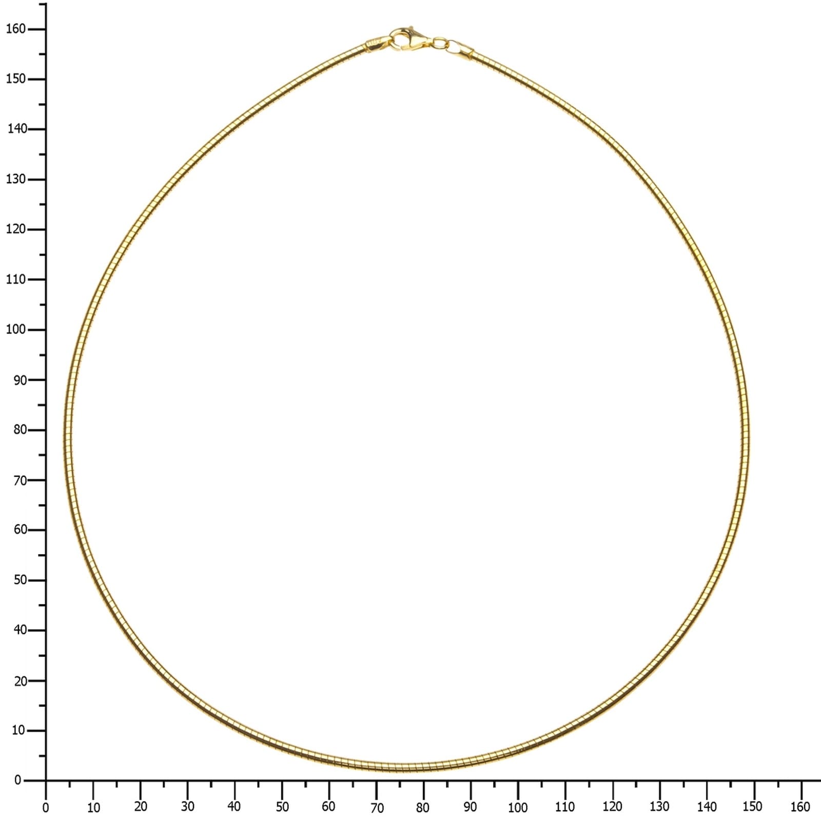 OSTSEE-SCHMUCK Halsreif »- Omega 2,2 mm - Silber 925/000, vergoldet - ,«