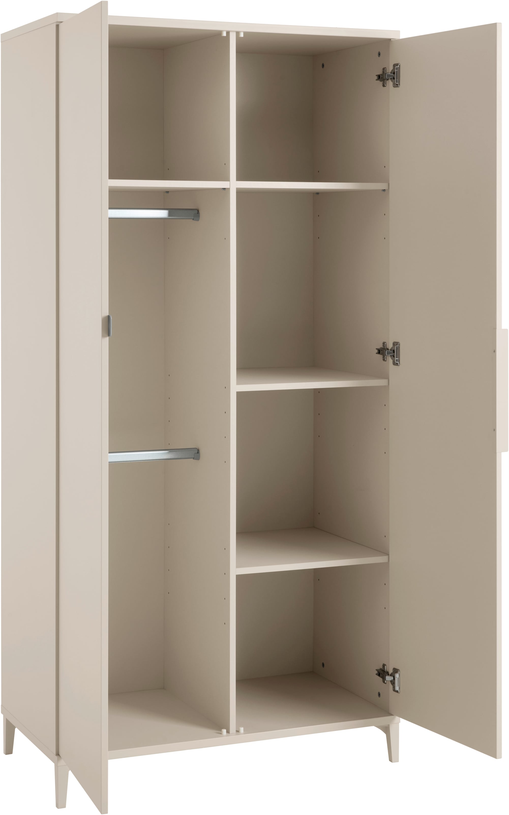 YUNY by PAIDI Kleiderschrank »SISTER LOU inkl. Kleiderstangen und Einlegeböden« Beige, zertifizierte Qualität, Soft-Close