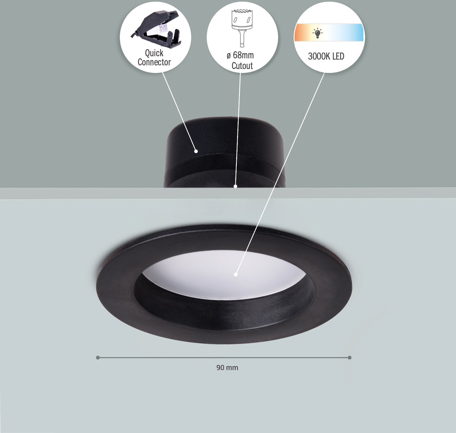 XXL 3000K Home LED Garantie Strahler Spotlight 3er Flach | Einbaustrahler Einbauleuchte Set 3 »Senta«, Jahren LED mit online Paco kaufen