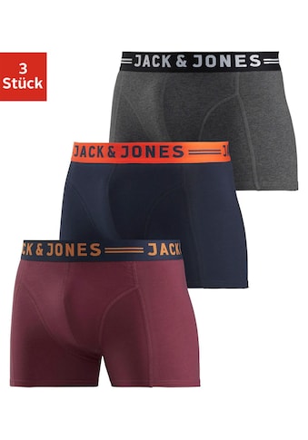 Jack & Jones Boxer »JAC Lichfield Trunks«, (3 St.), mit kontrastfarbigem Bund kaufen