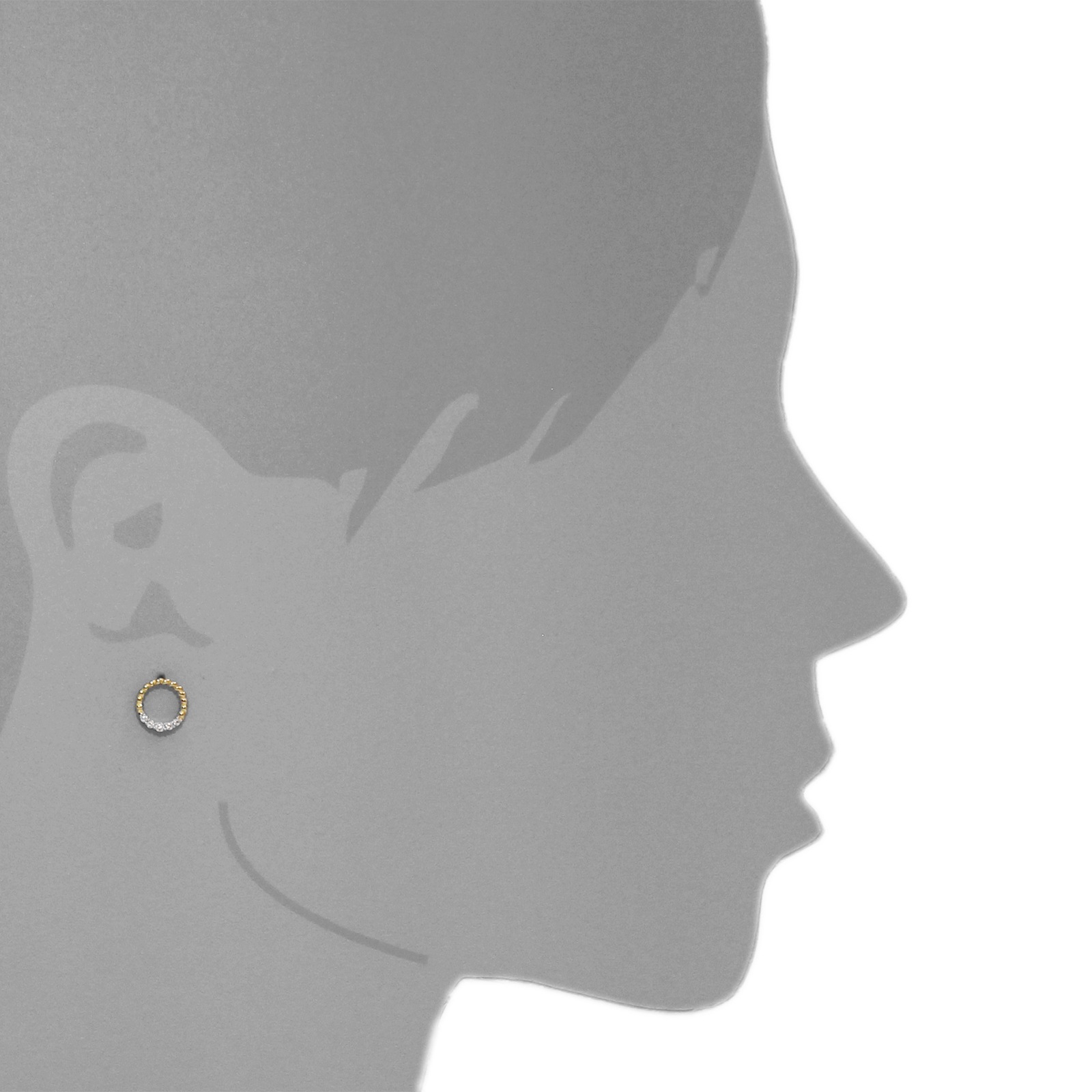 OSTSEE-SCHMUCK Paar Ohrstecker »- Britt - Gold 333/000 - Zirkonia«