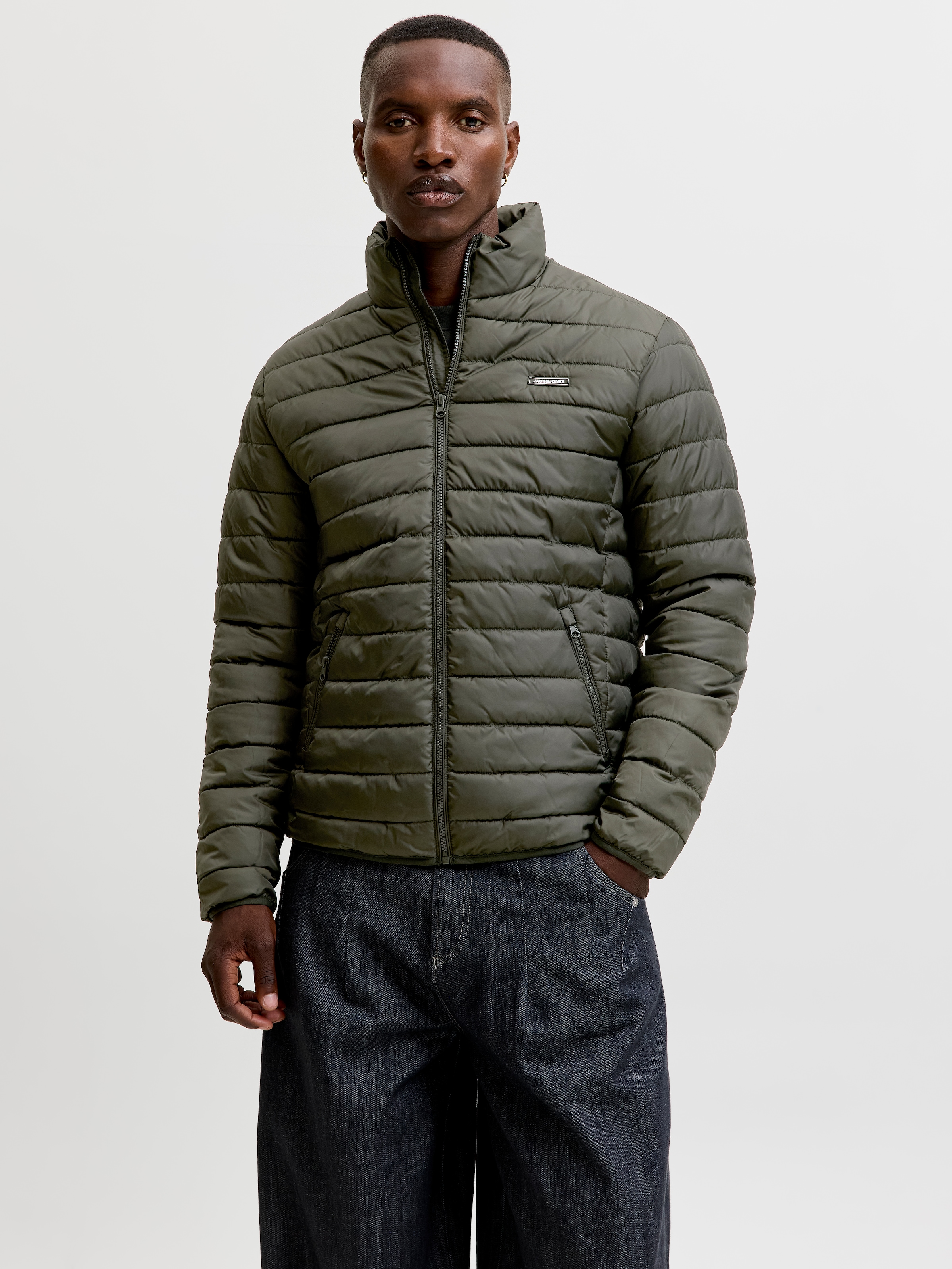 Jack & Jones Steppjacke »JJELVIS LIGHT PUFFER COLLAR« Kunstfaser, regular fit