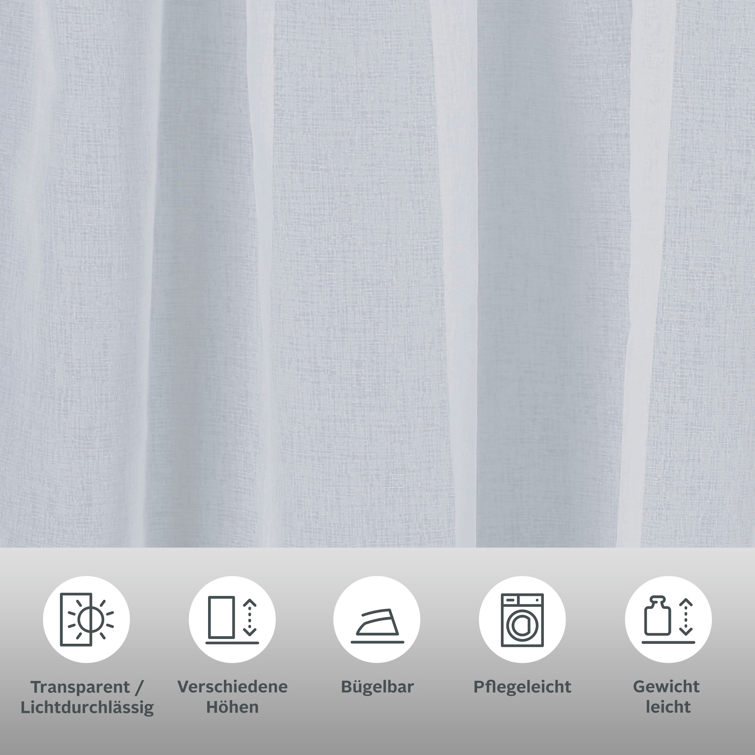 my home Gardine »Dolly« Multifunktionsband 1 Stk. tlg. hellgrau