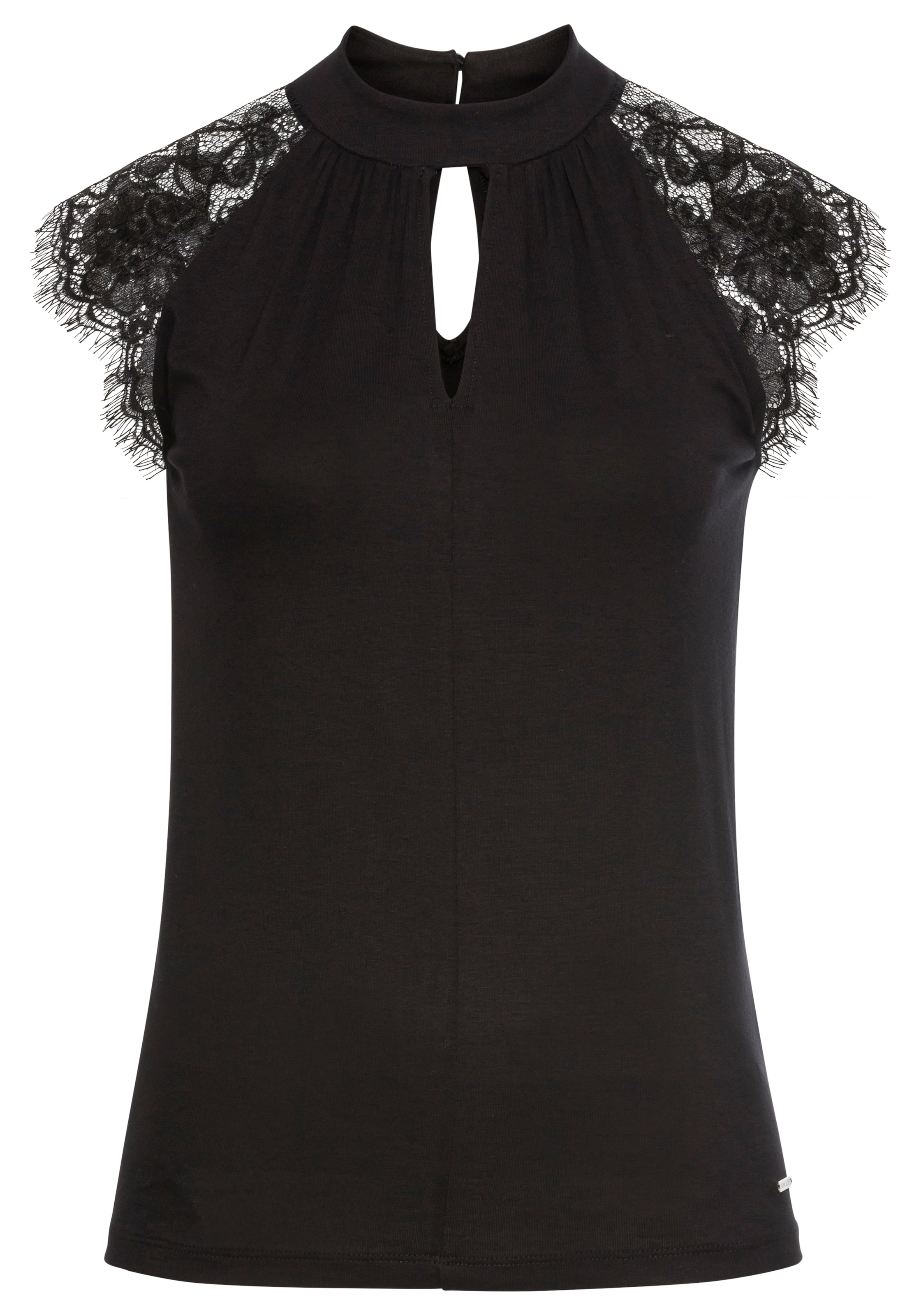 Laura Scott T-Shirt, mit eleganten Spitzenärmeln