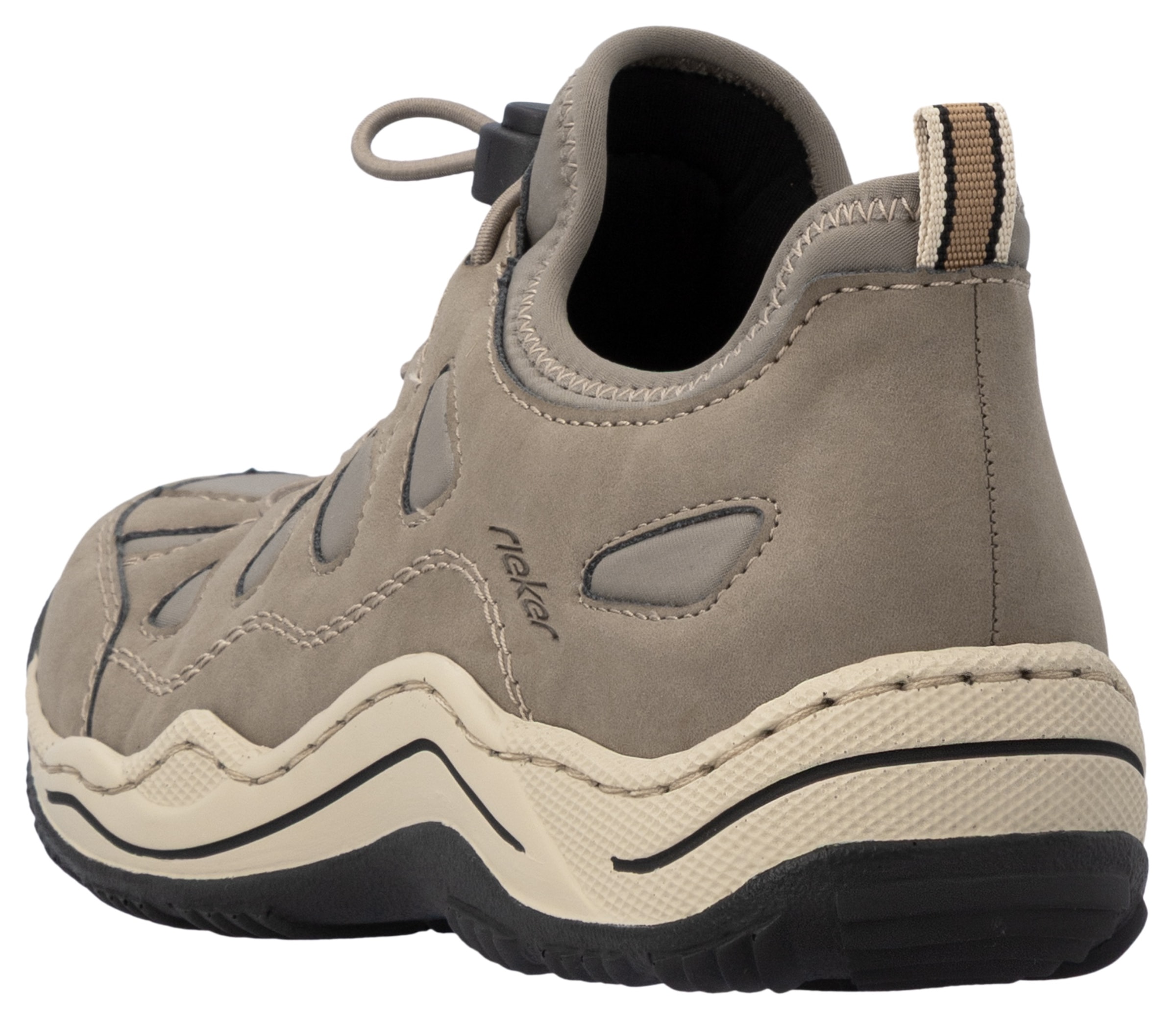 Rieker Slip-On Sneaker  Trekking Schuh, Freizeitschuh, Slipper mit Wechselfußbett