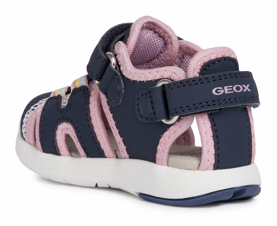 Geox Sandale »B SANDAL MULTY GIRL«, Sommerschuh, Klettschuh, Sandalette, mit Herz in Regenbogenfarben